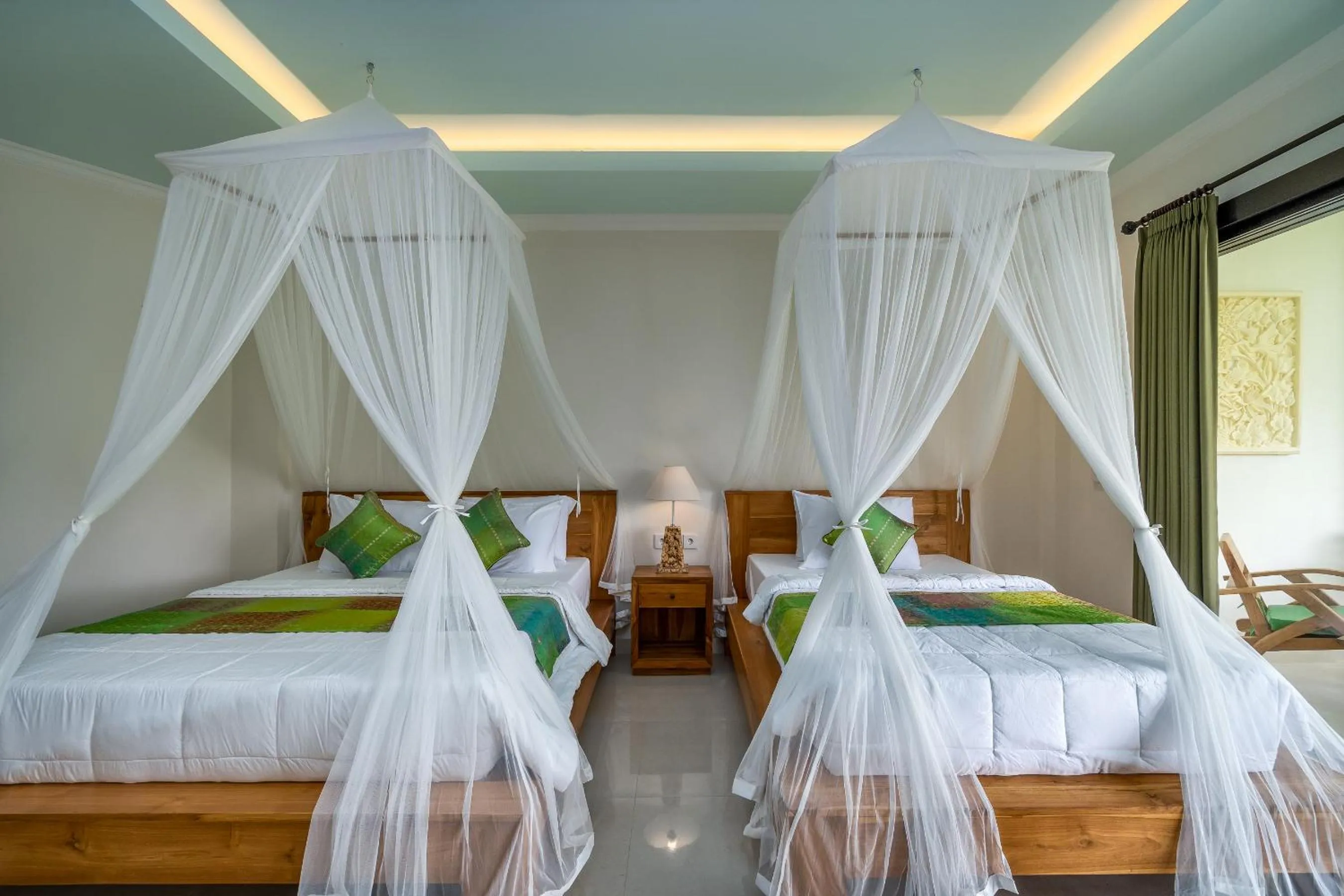 Bed in Cahaya Ubud Villa