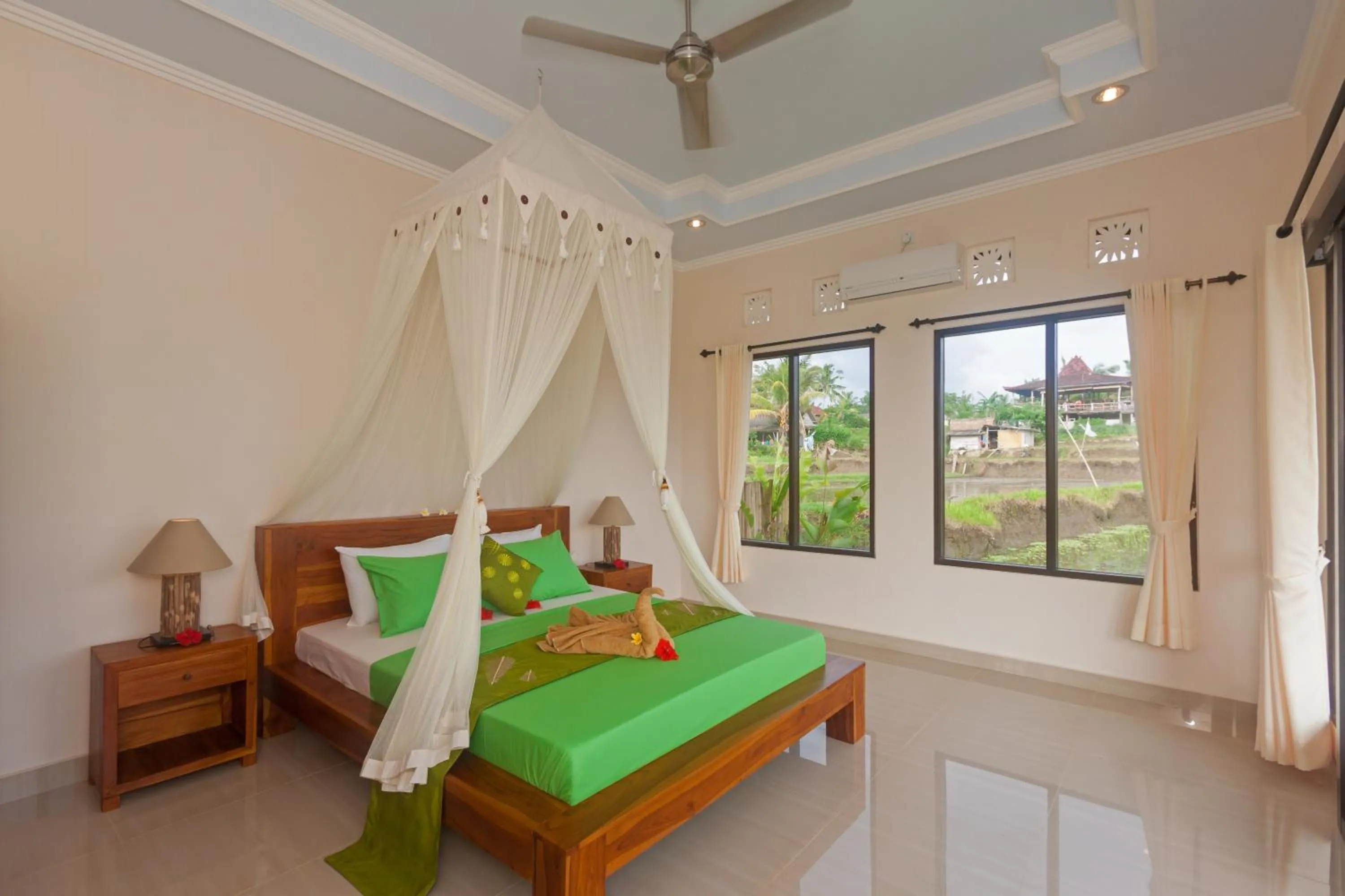 Bed in Cahaya Ubud Villa