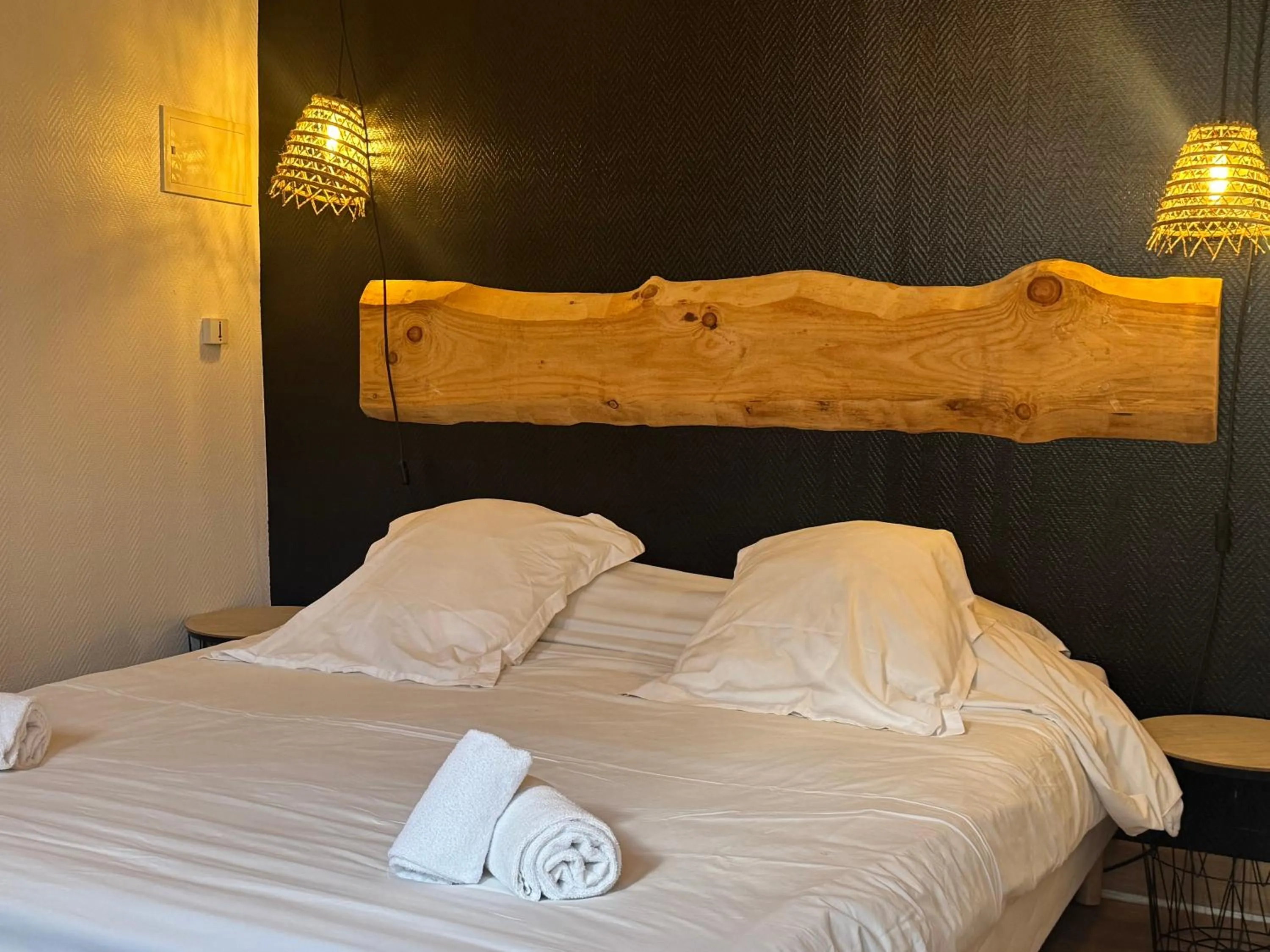 Bed in Hostellerie Normande