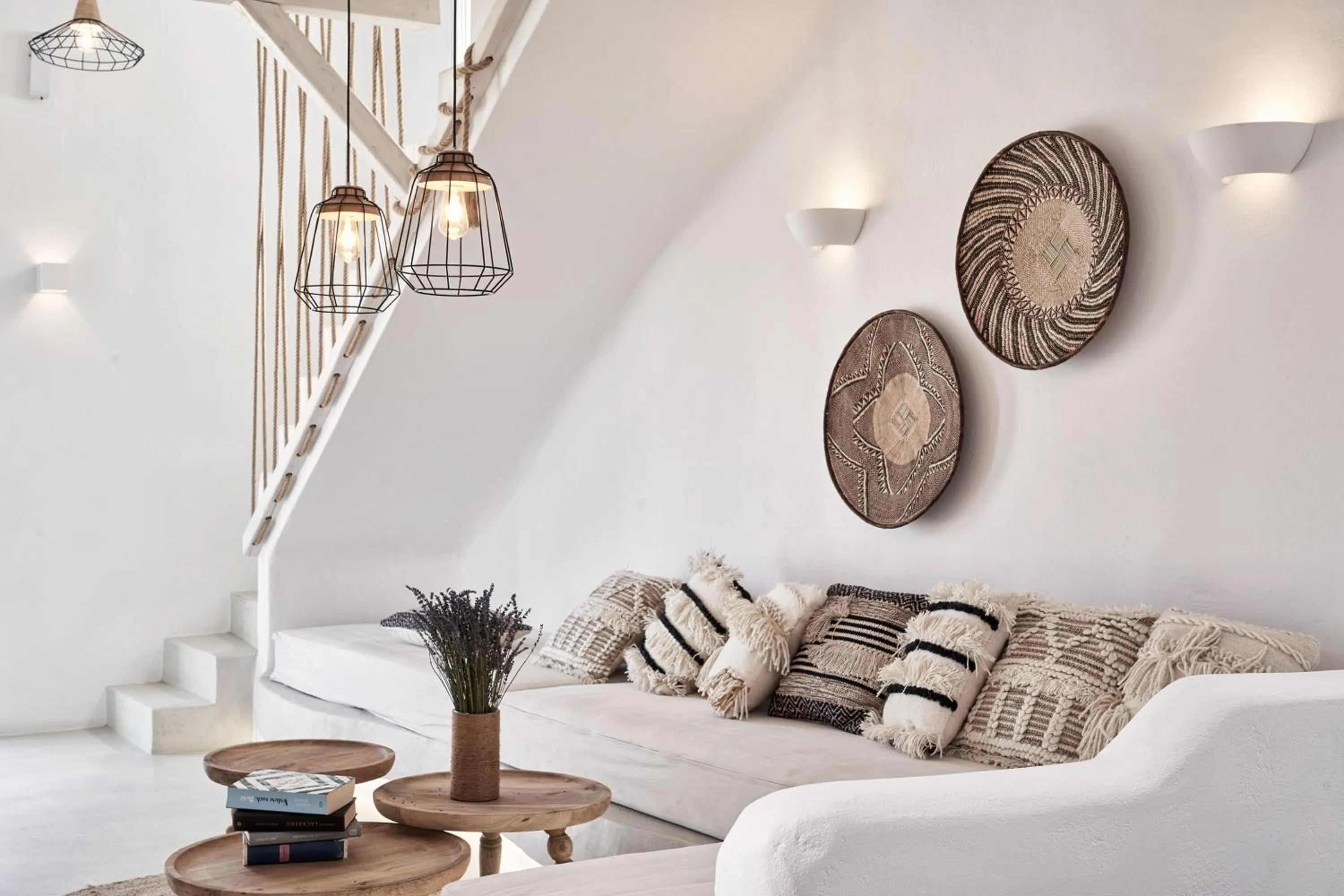 Living room in Naxian Utopia | Luxury Villas & Suites