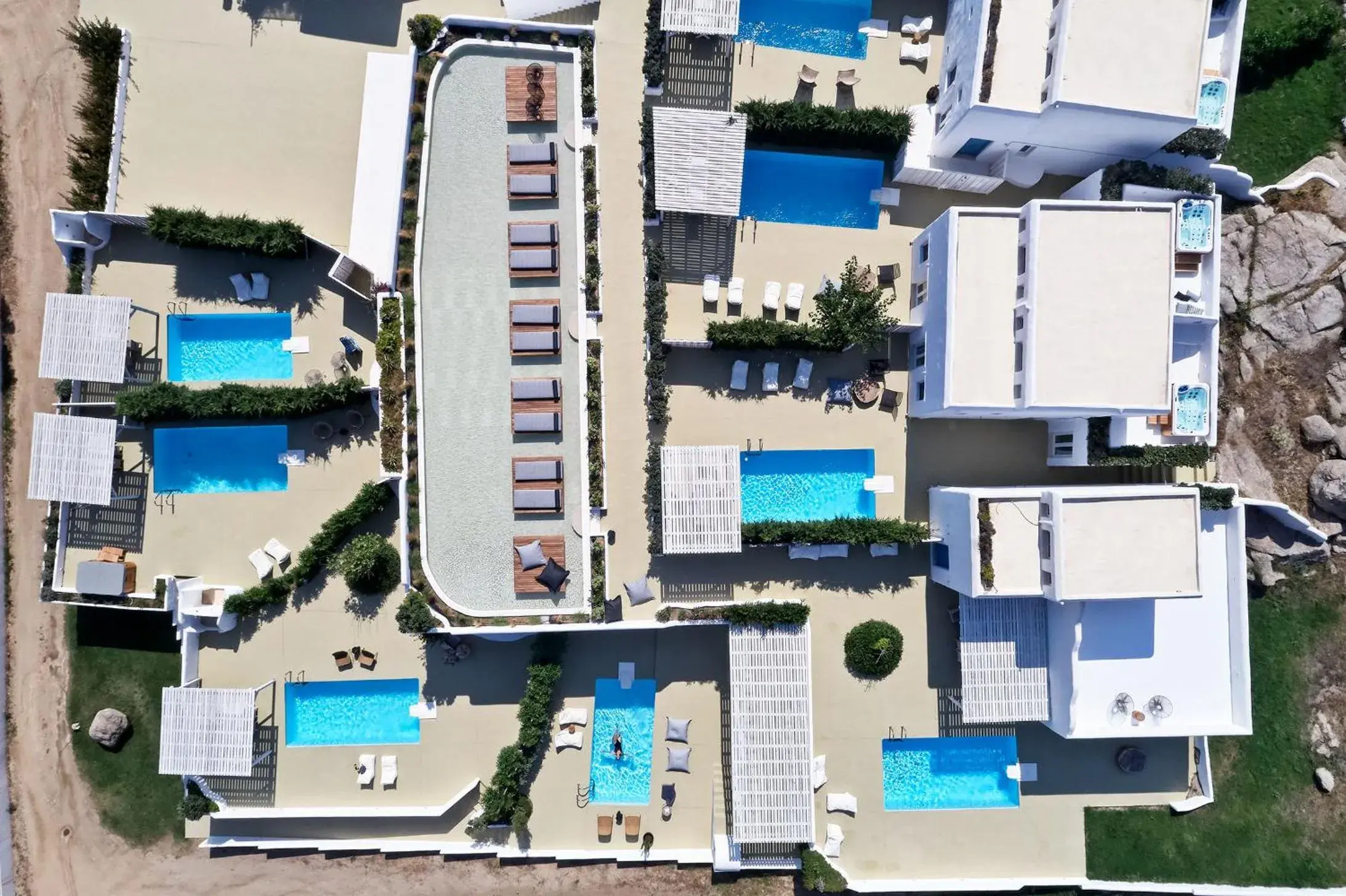 Bird's eye view in Naxian Utopia | Luxury Villas & Suites Bird's eye view in Naxian Utopia | Luxury Villas & Suites