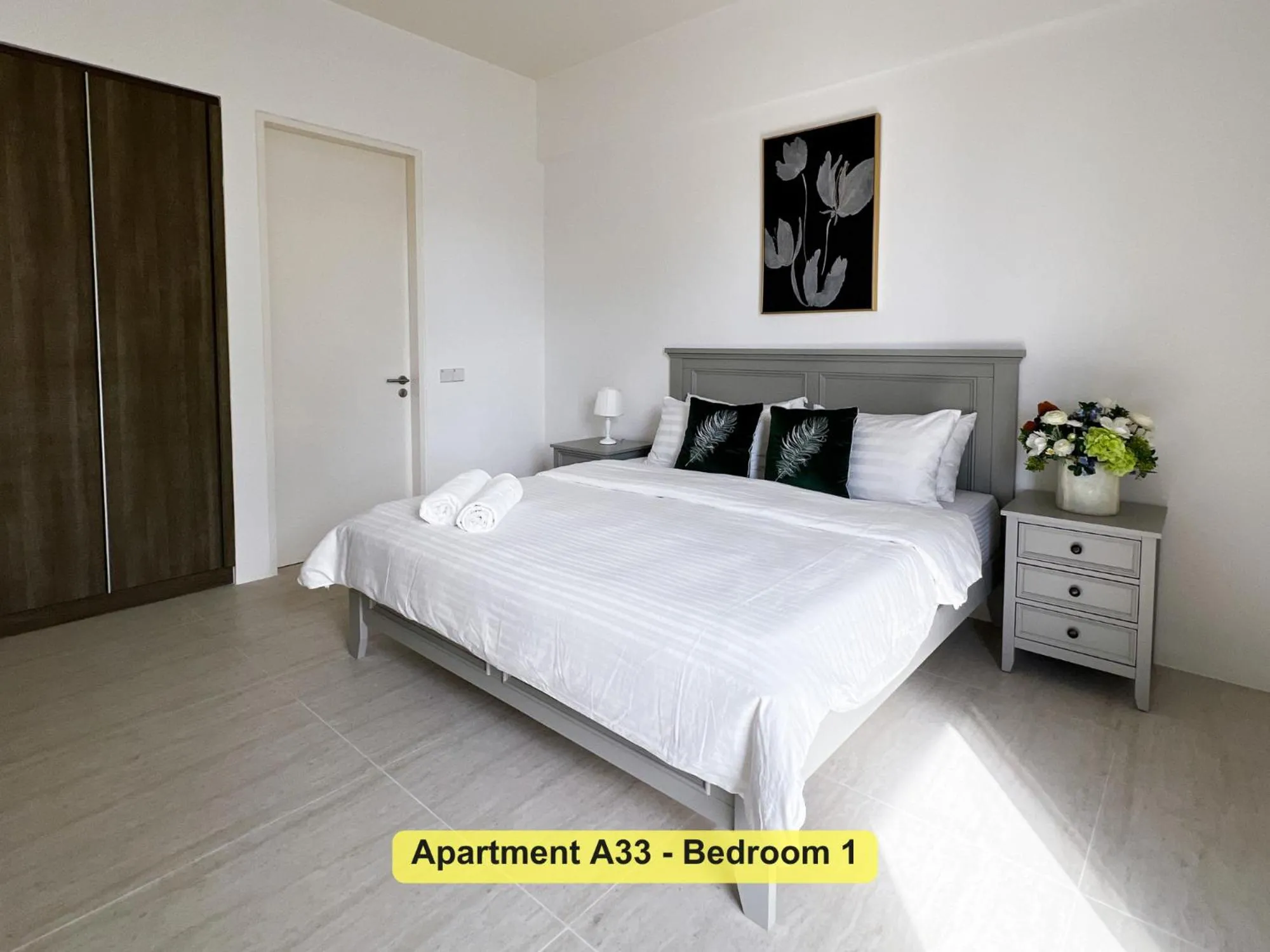 Bedroom, Bed in By the Sea- Pool and Sea View