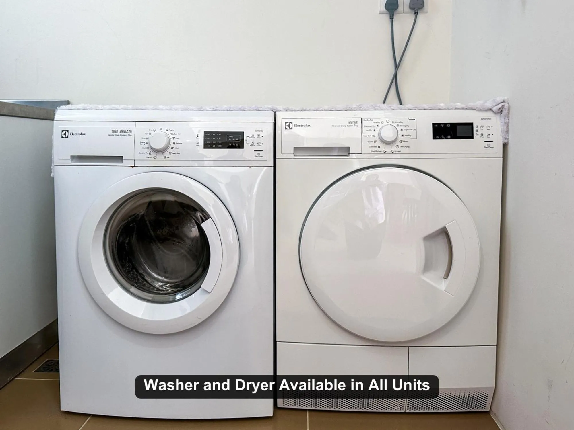 washing machine in By the Sea- Pool and Sea View