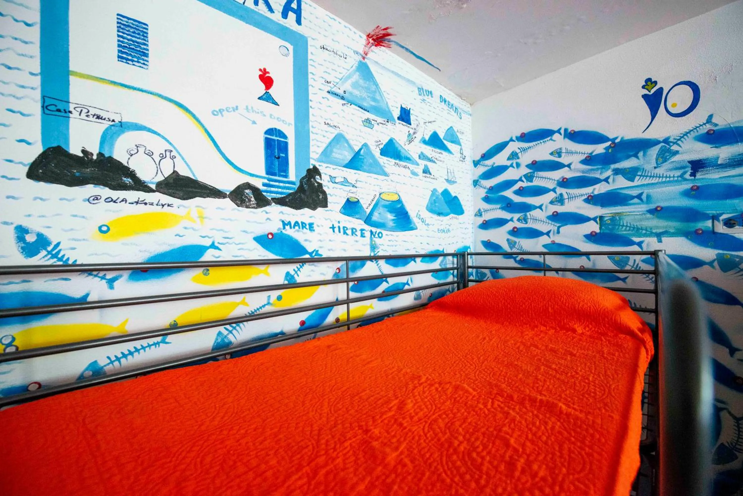 Bedroom, Bed in Eco hostel floreale