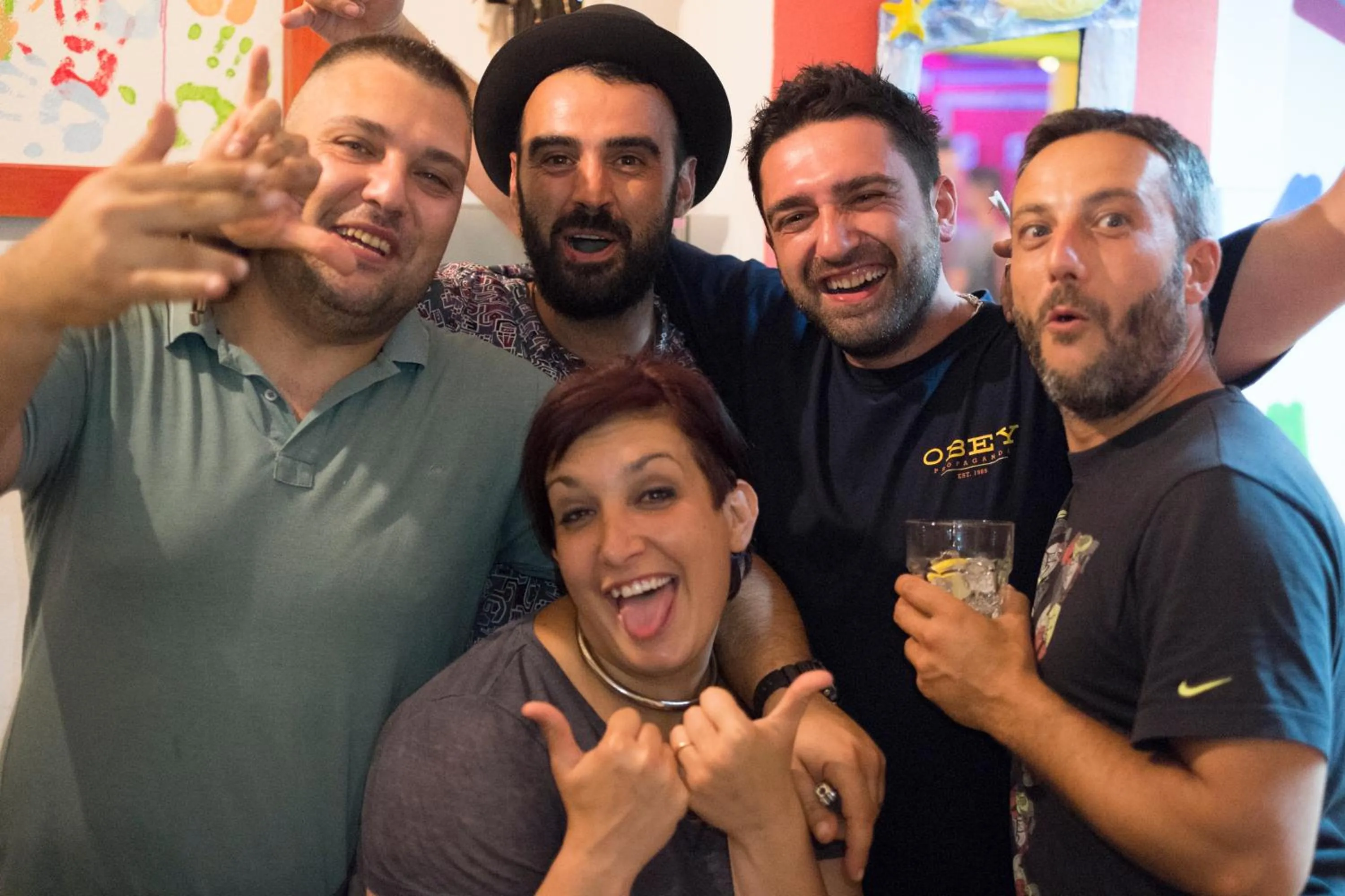 group of guests in Eco hostel floreale