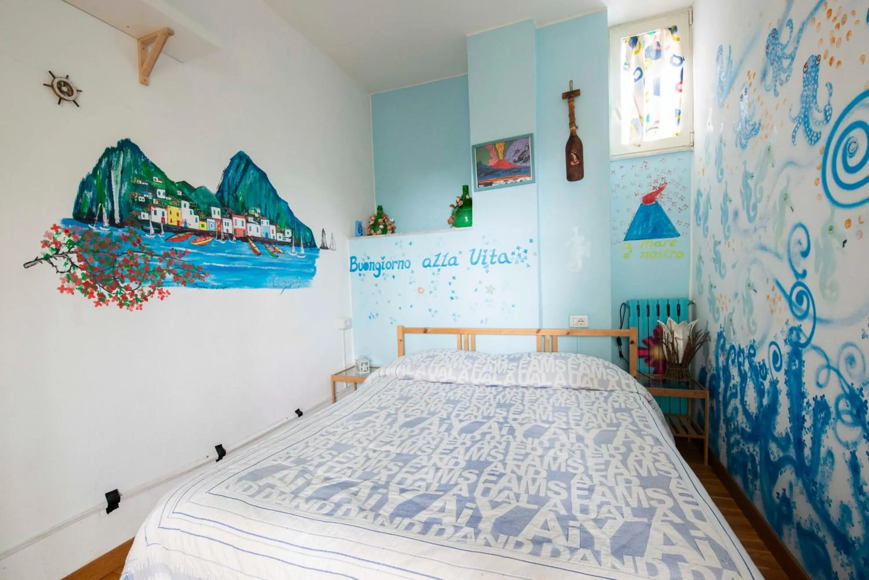 Double Room with Private External Bathroom in Eco hostel floreale Double Room with Private External Bathroom in Eco hostel floreale