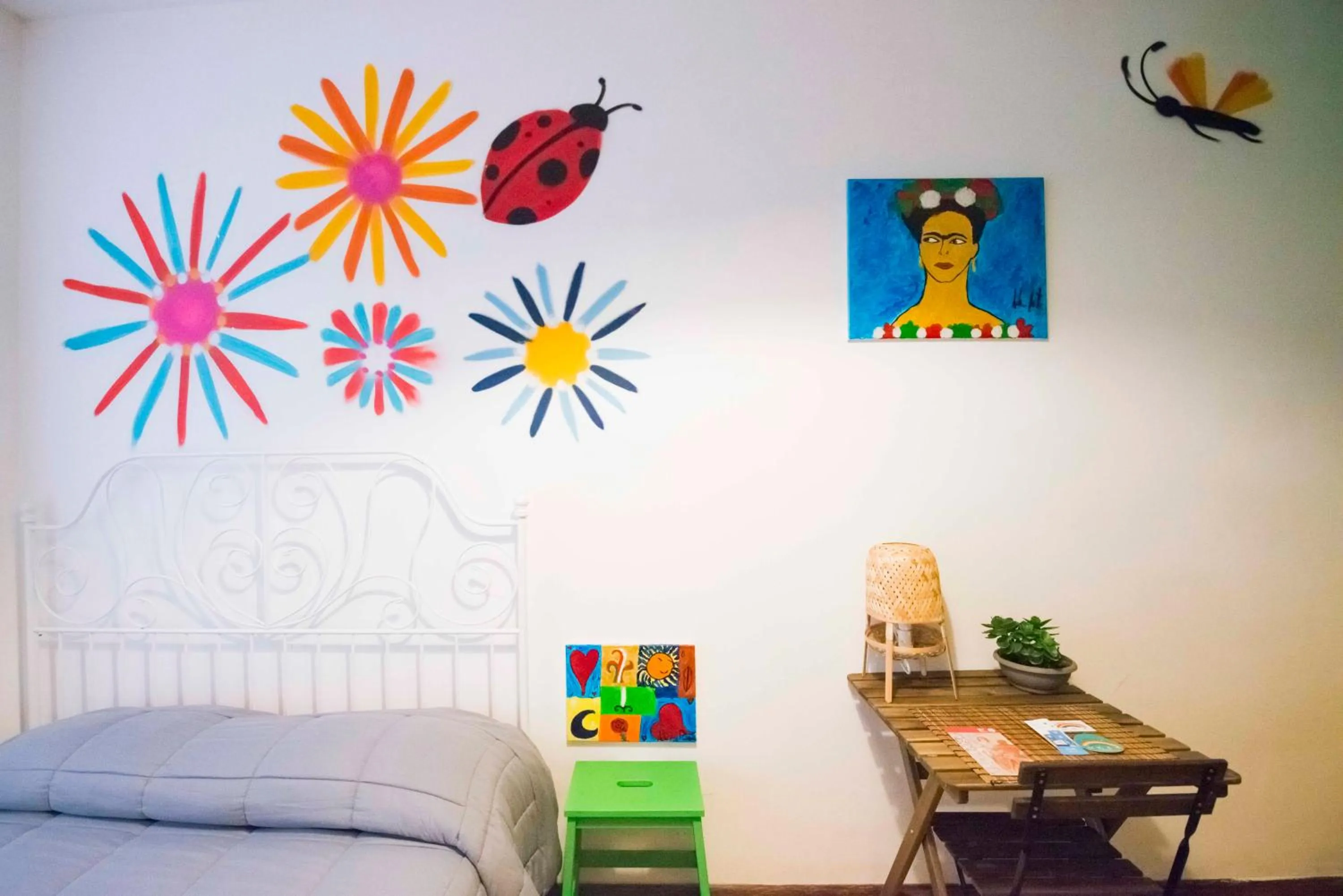 Bedroom, Bed in Eco hostel floreale