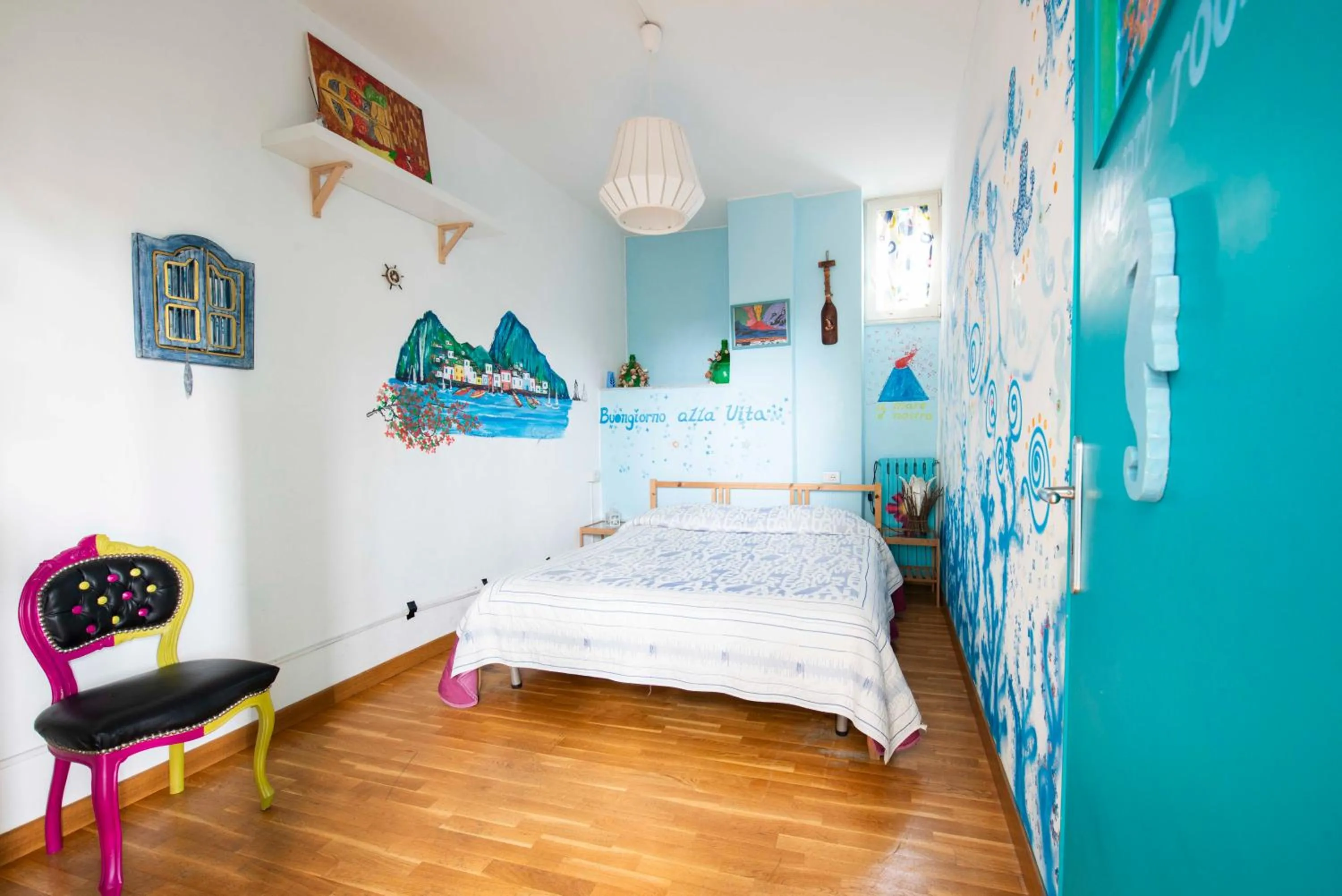 Bedroom, Bed in Eco hostel floreale