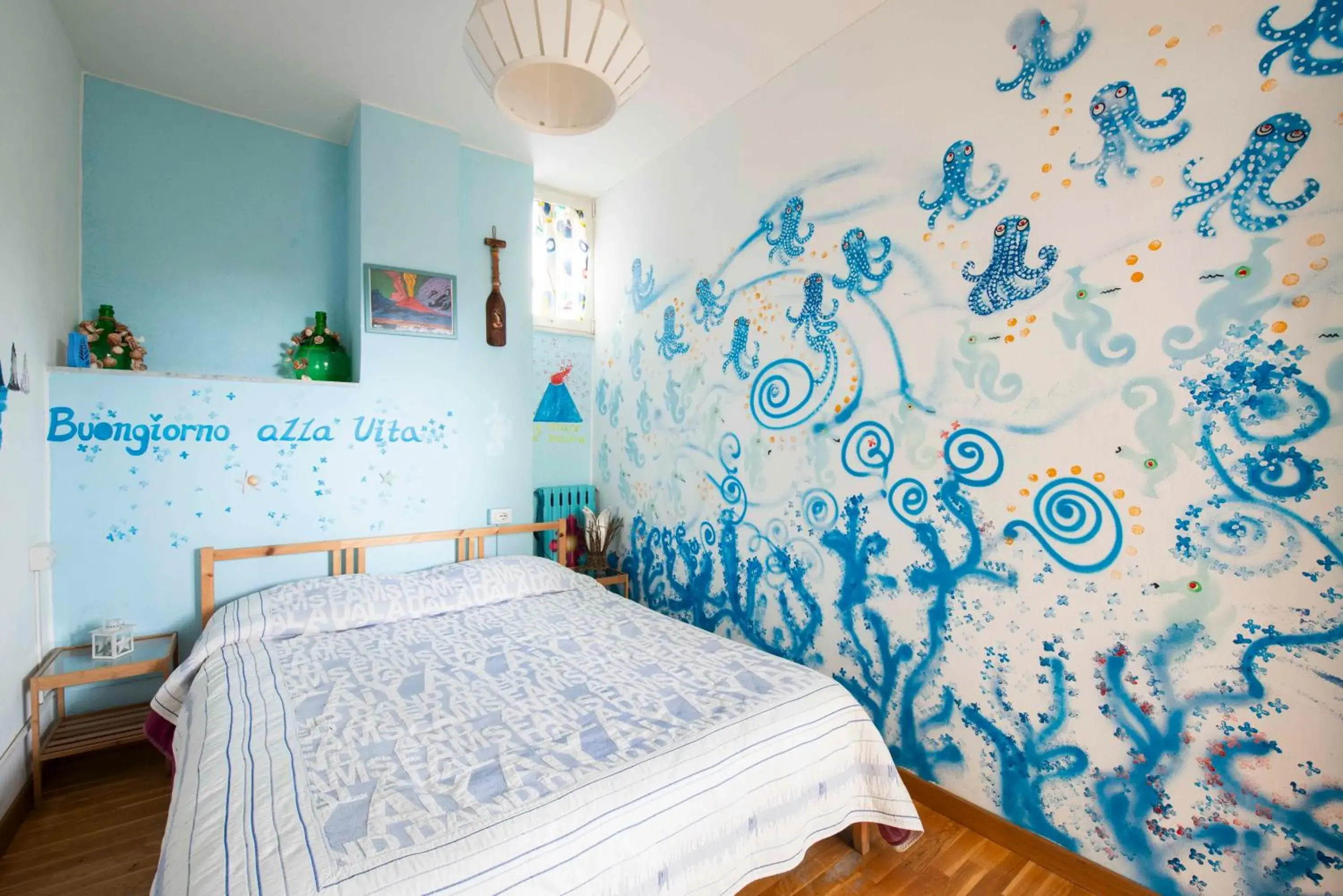 Double Room with Private External Bathroom in Eco hostel floreale Double Room with Private External Bathroom in Eco hostel floreale