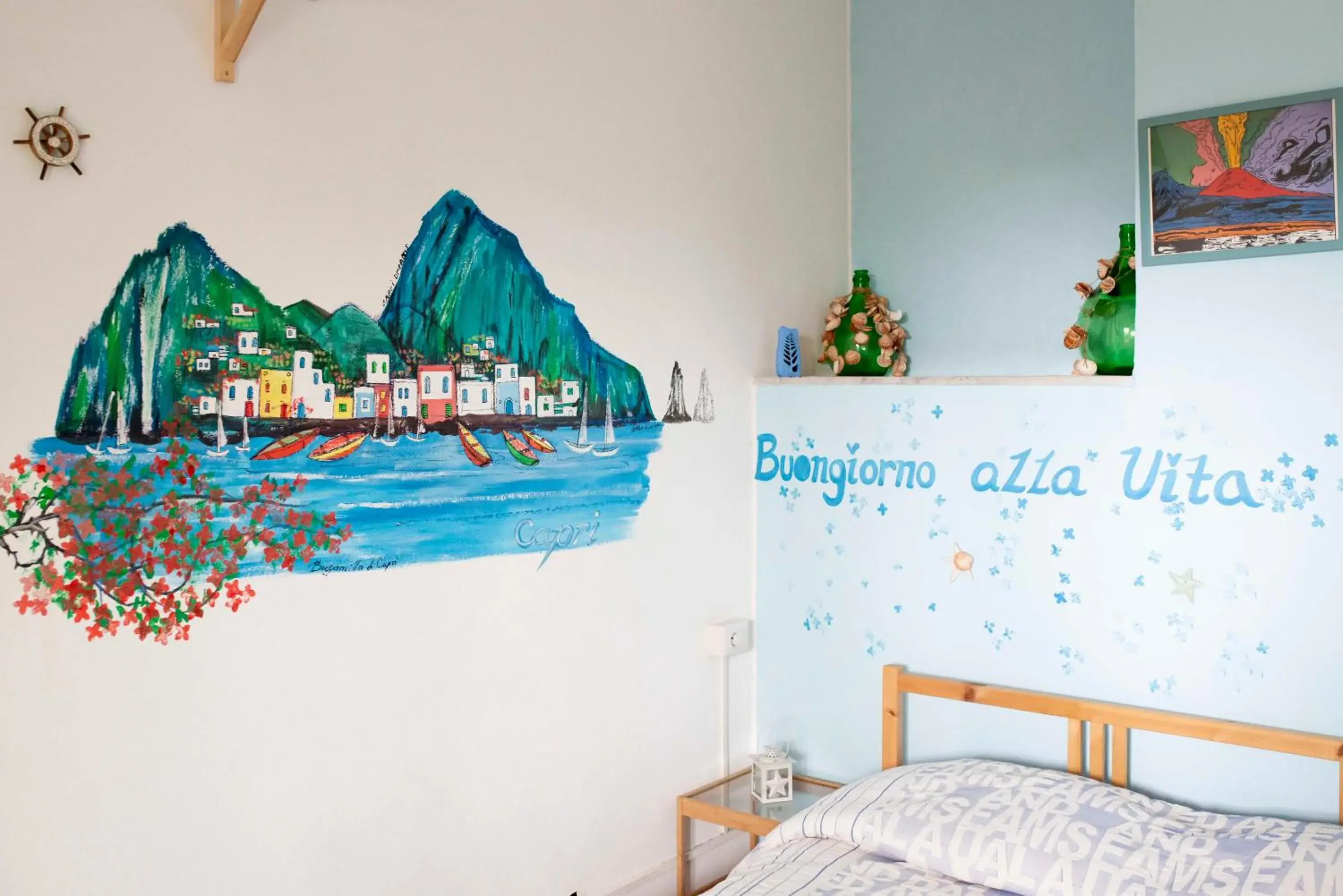 Double Room with Private External Bathroom in Eco hostel floreale Double Room with Private External Bathroom in Eco hostel floreale
