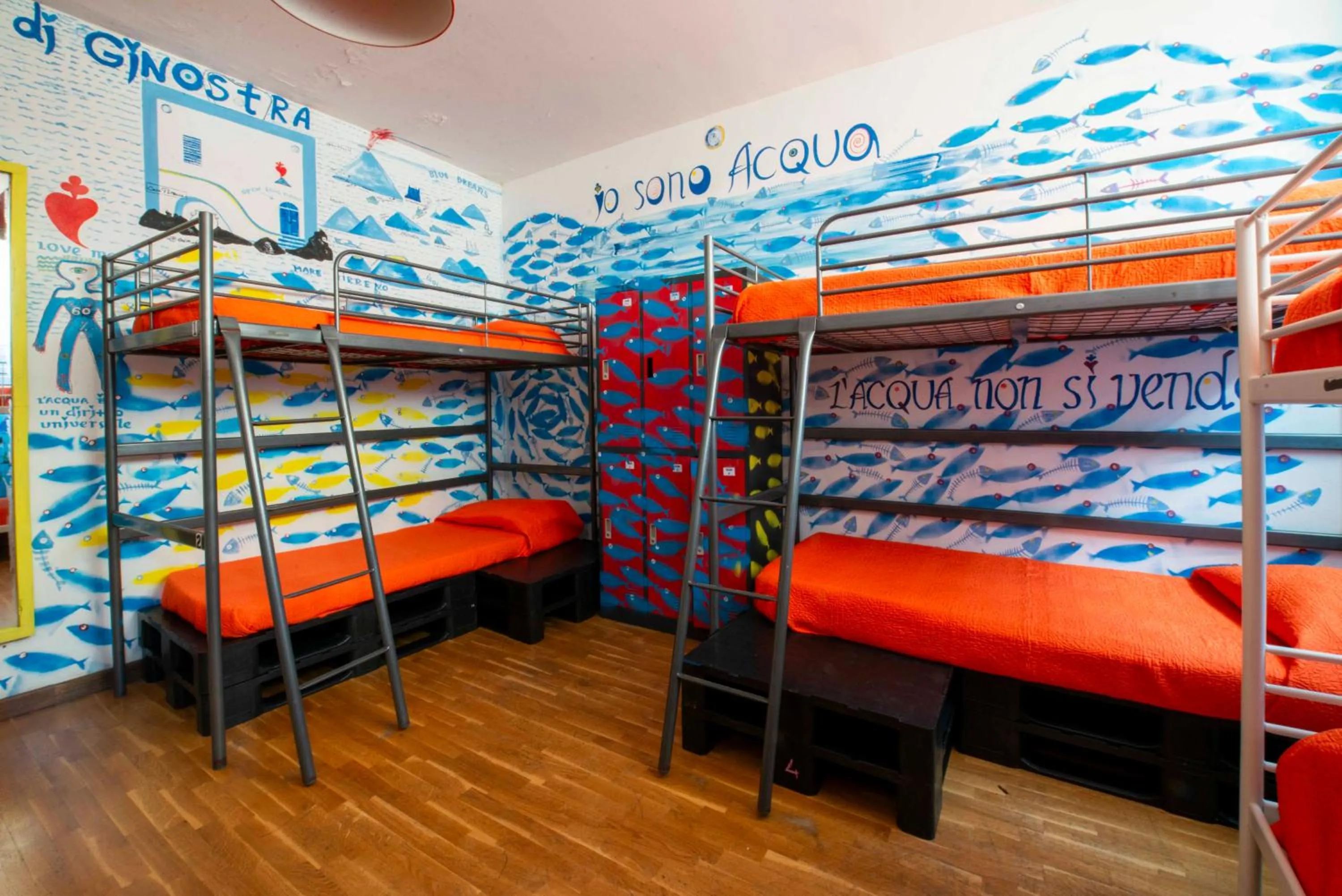 Bedroom, Bed in Eco hostel floreale