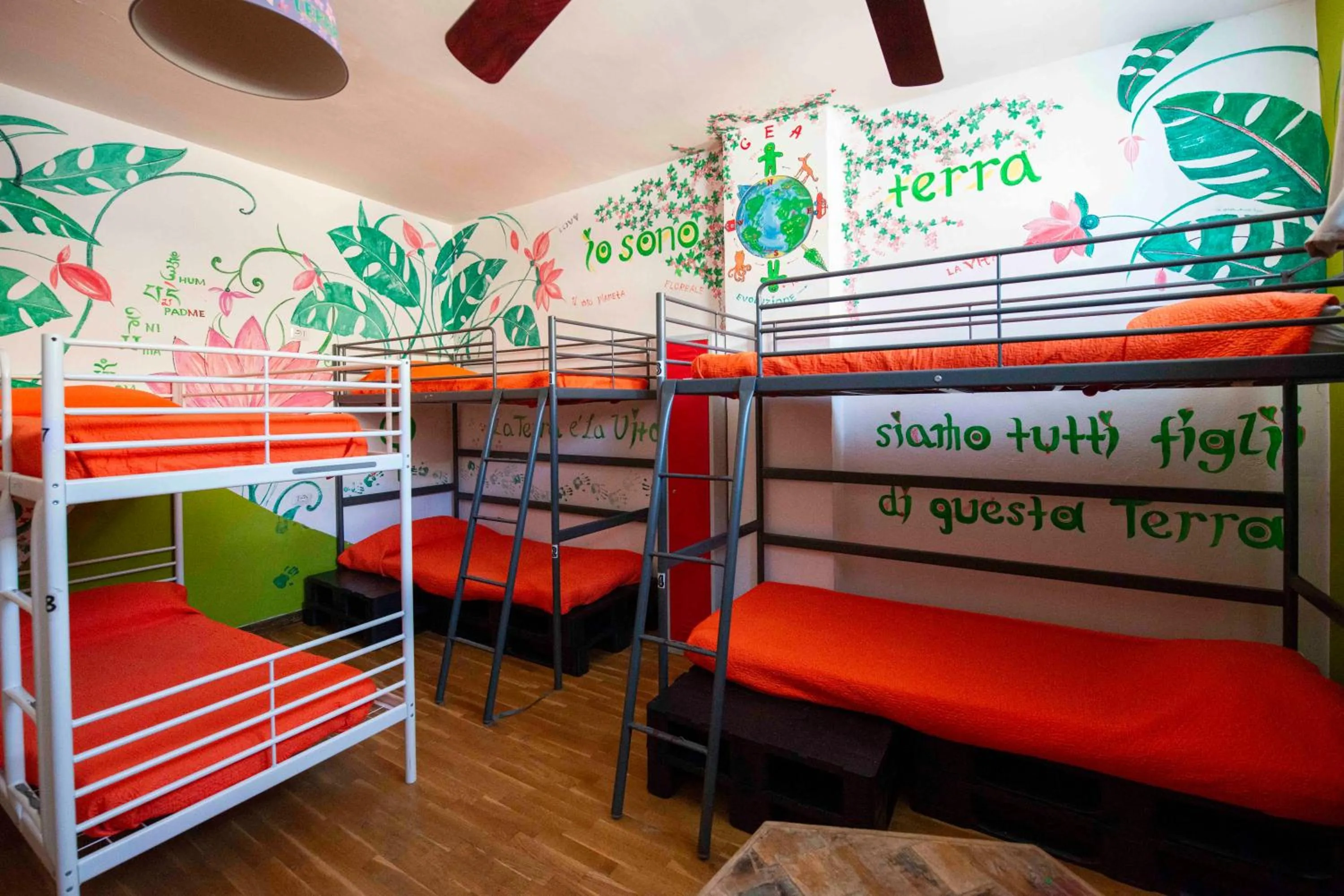 Bedroom, Bed in Eco hostel floreale