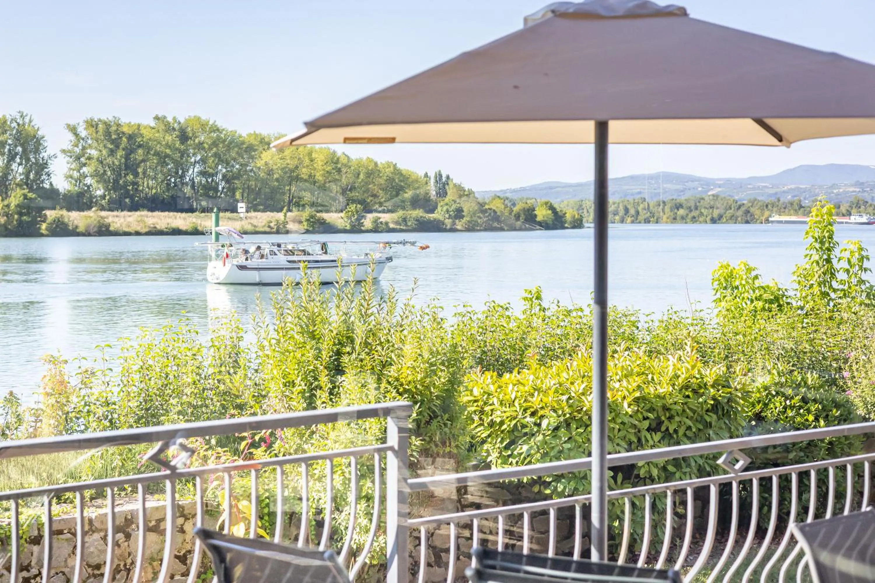 View (from property/room) in Hôtel Beau Rivage Condrieu