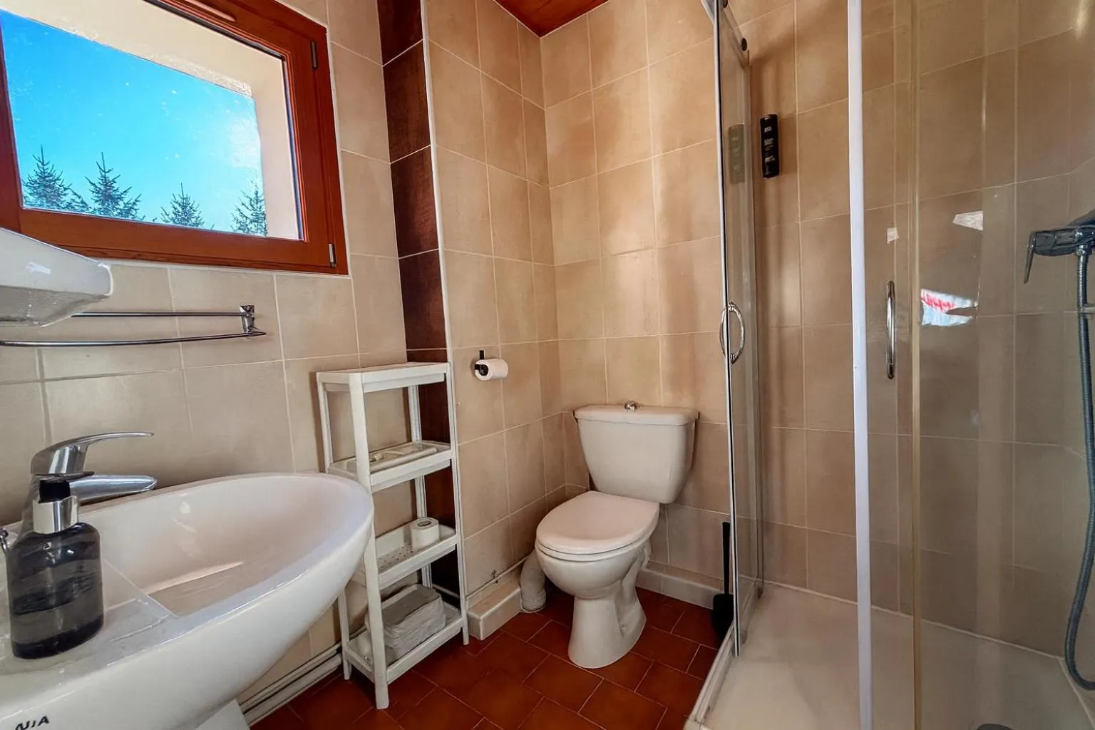 Shower in Logis Hôtels La Crémaillère