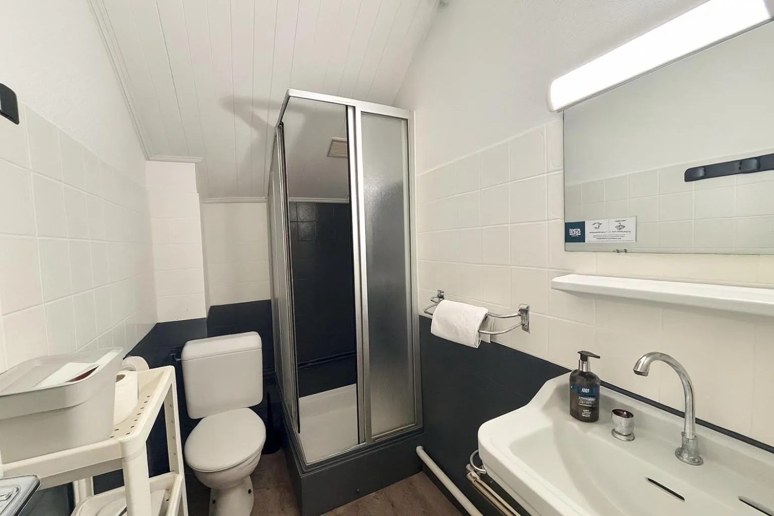 Shower in Logis Hôtels La Crémaillère