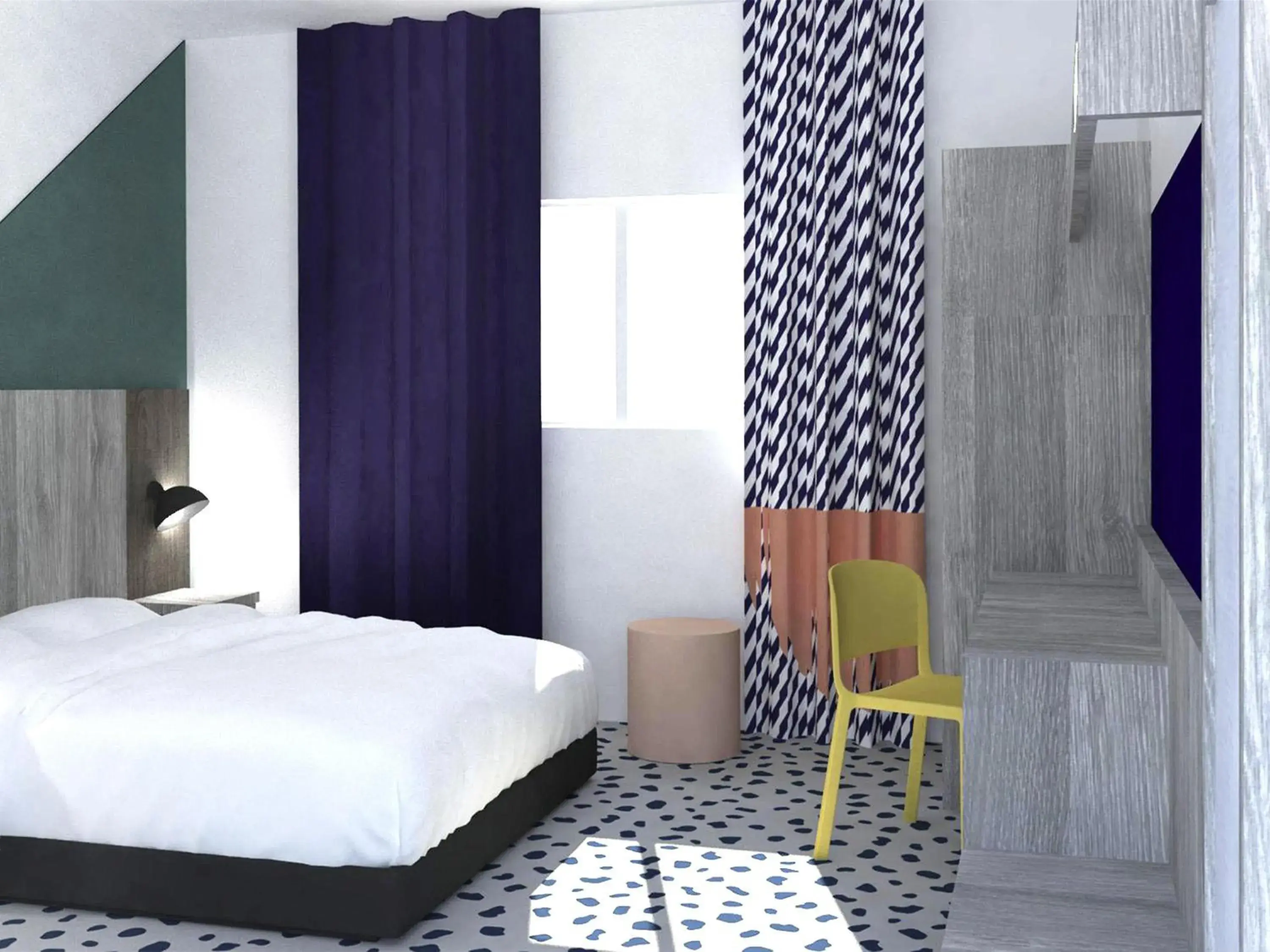Bedroom, Bed in ibis Styles Marseille Plan de Campagne Bedroom, Bed in ibis Styles Marseille Plan de Campagne