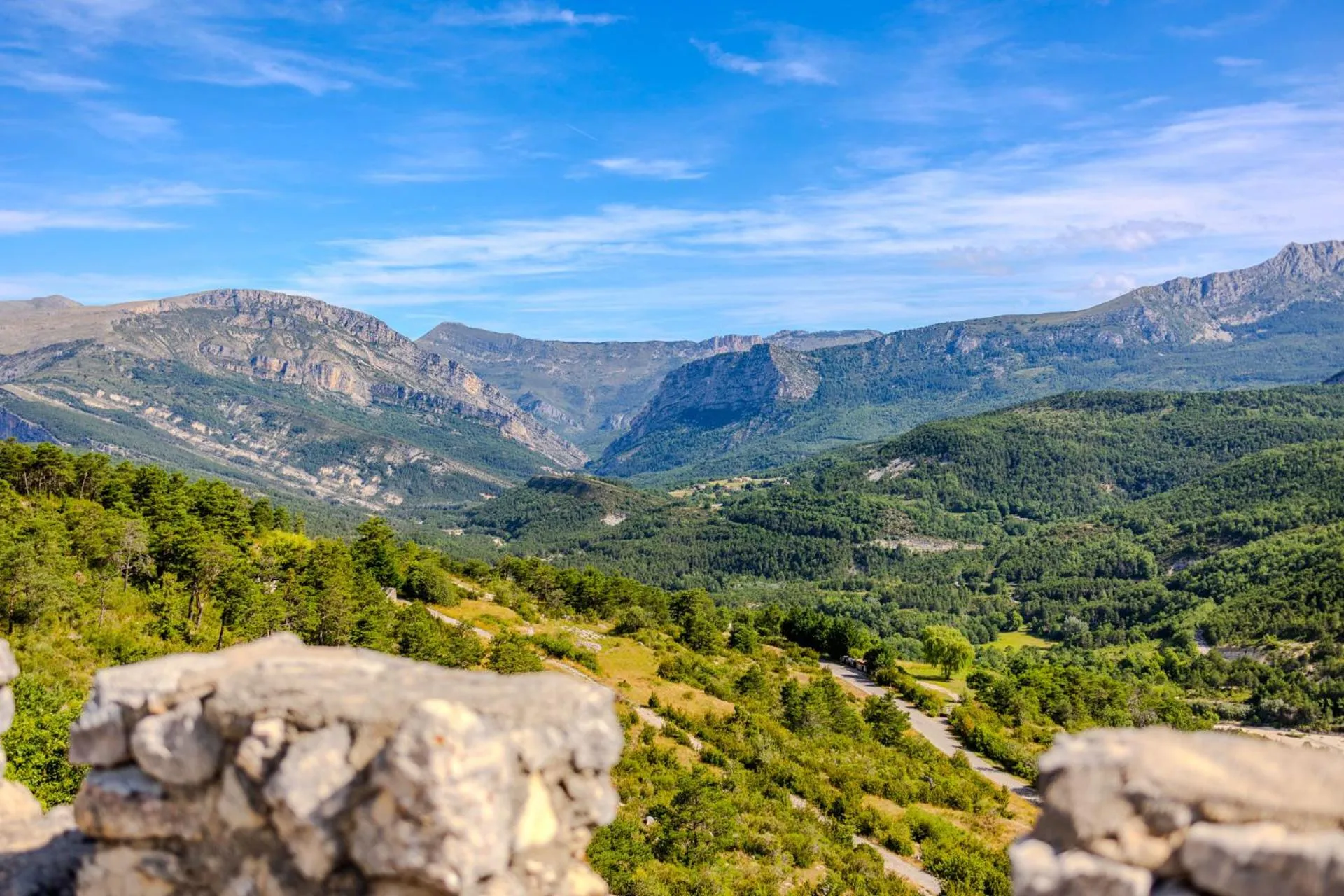 Mountain view in Château de Trigance
