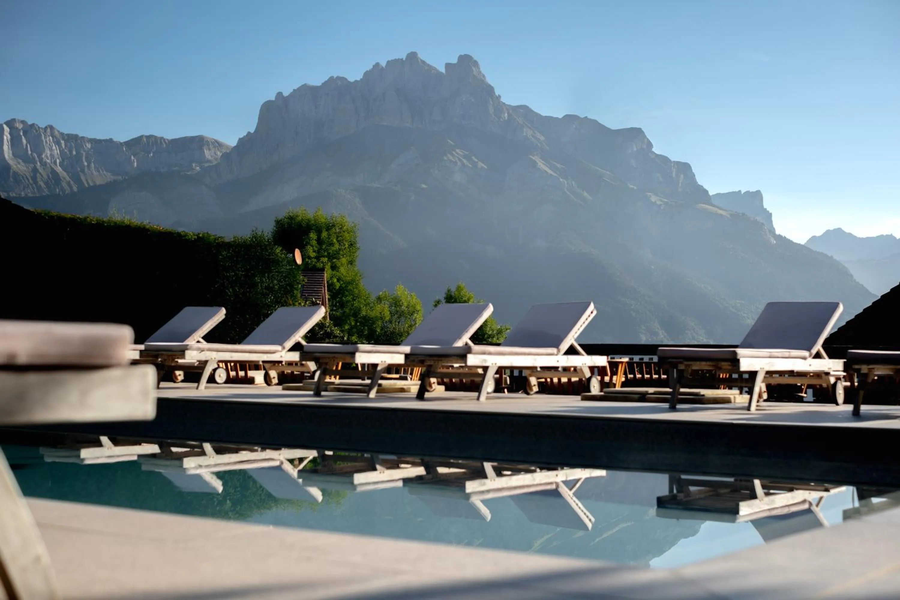 Swimming pool in Hôtel Les Roches Fleuries