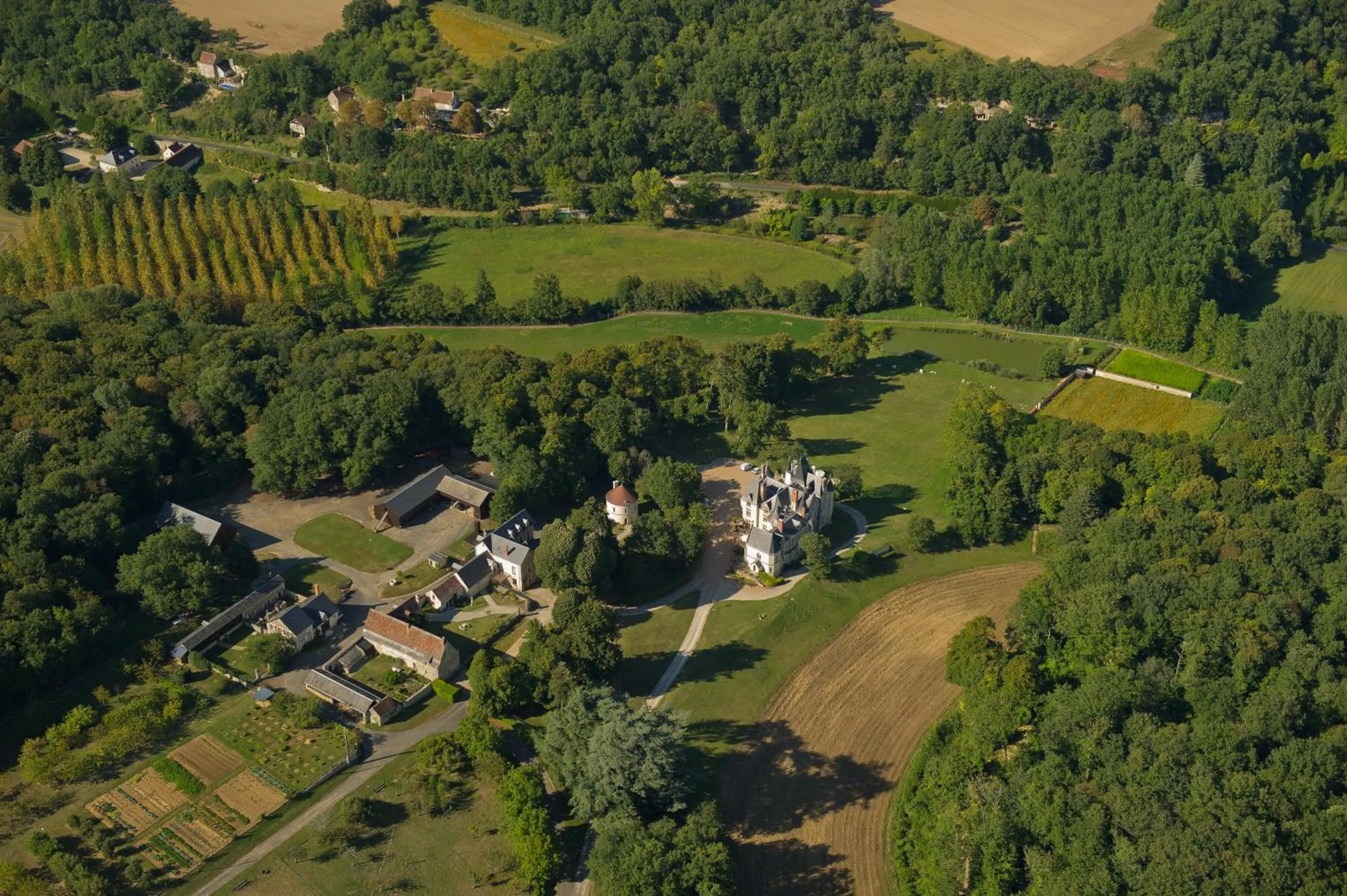 Natural landscape in Domaine de Brou