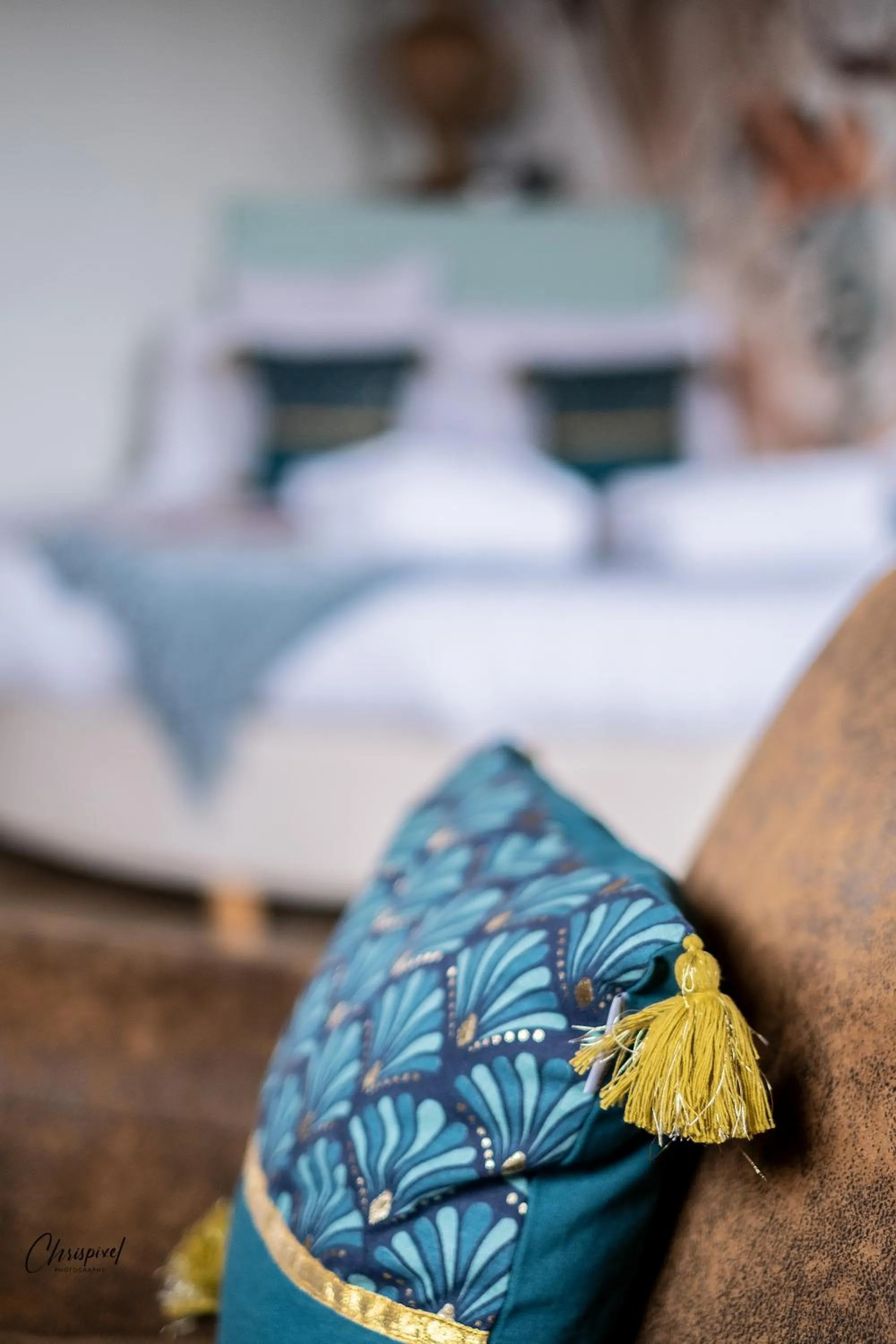 Bed in Le Belvédère Hotel et Bien être