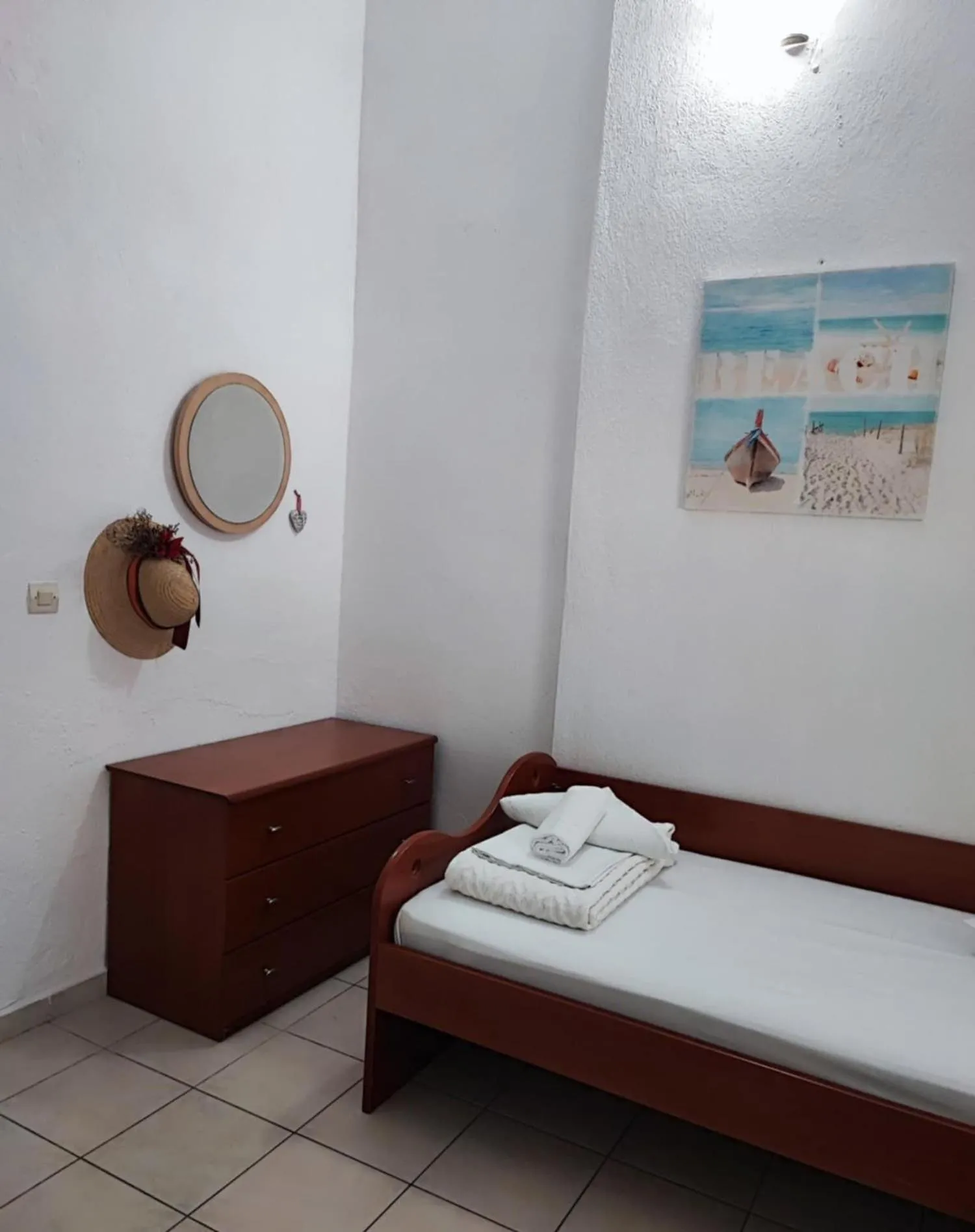 Bed in Siviri Rental Houses