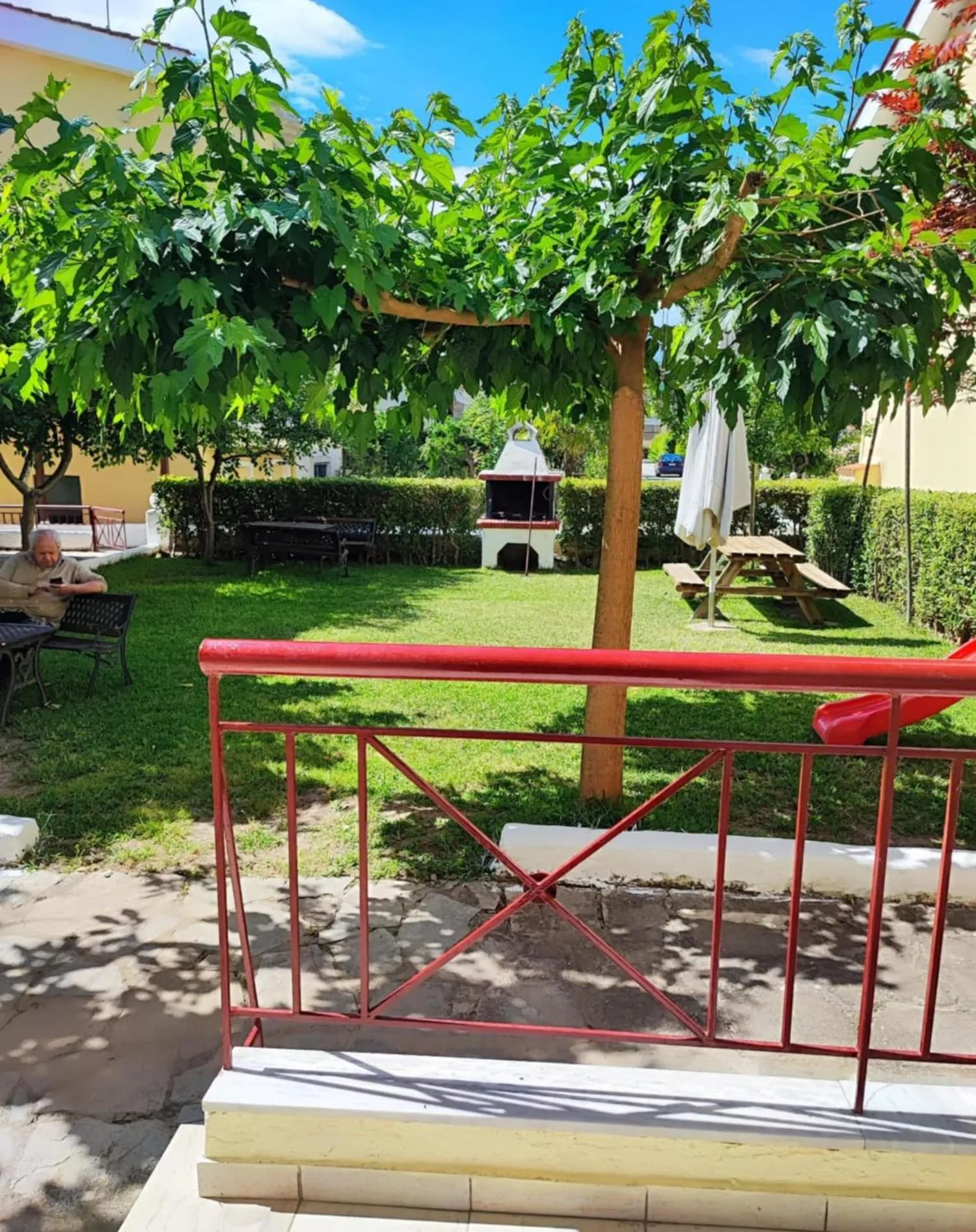 Patio in Siviri Rental Houses