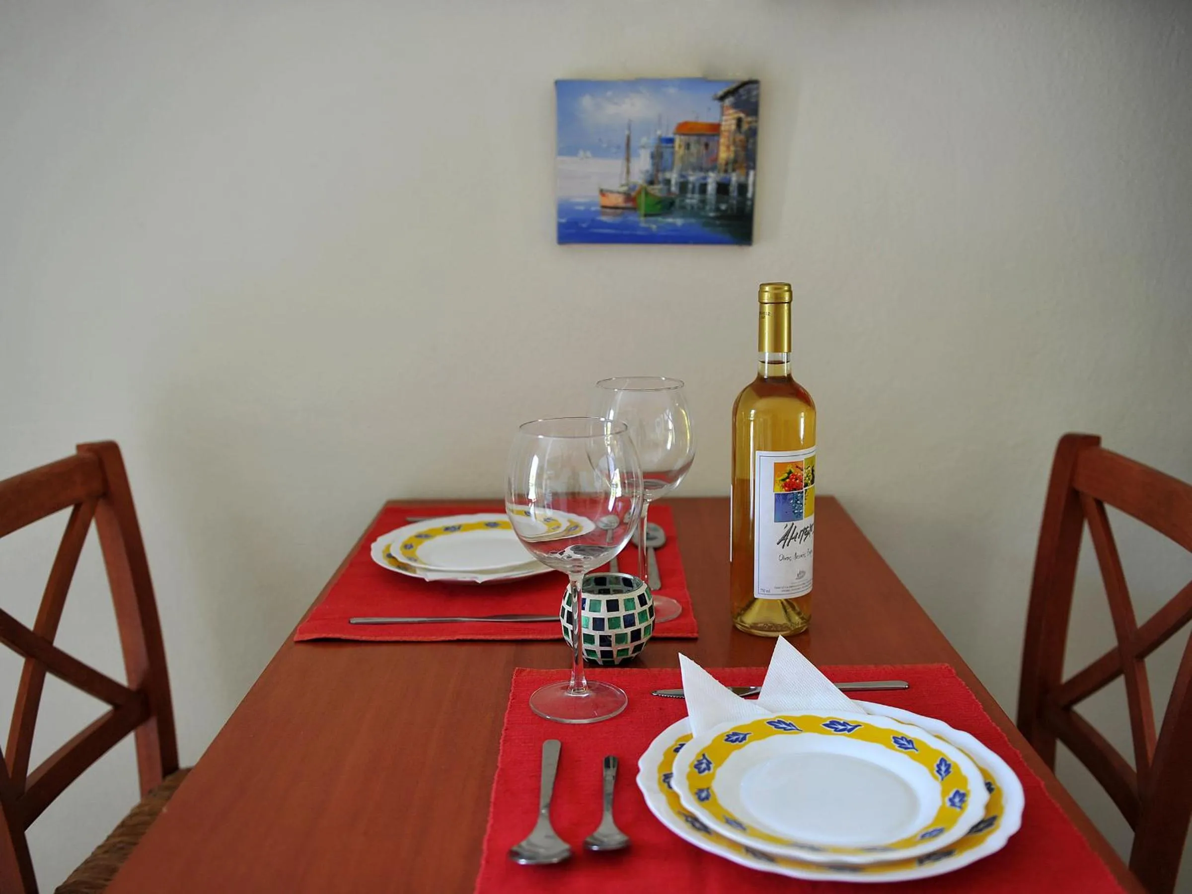 Dining area in Siviri Rental Houses