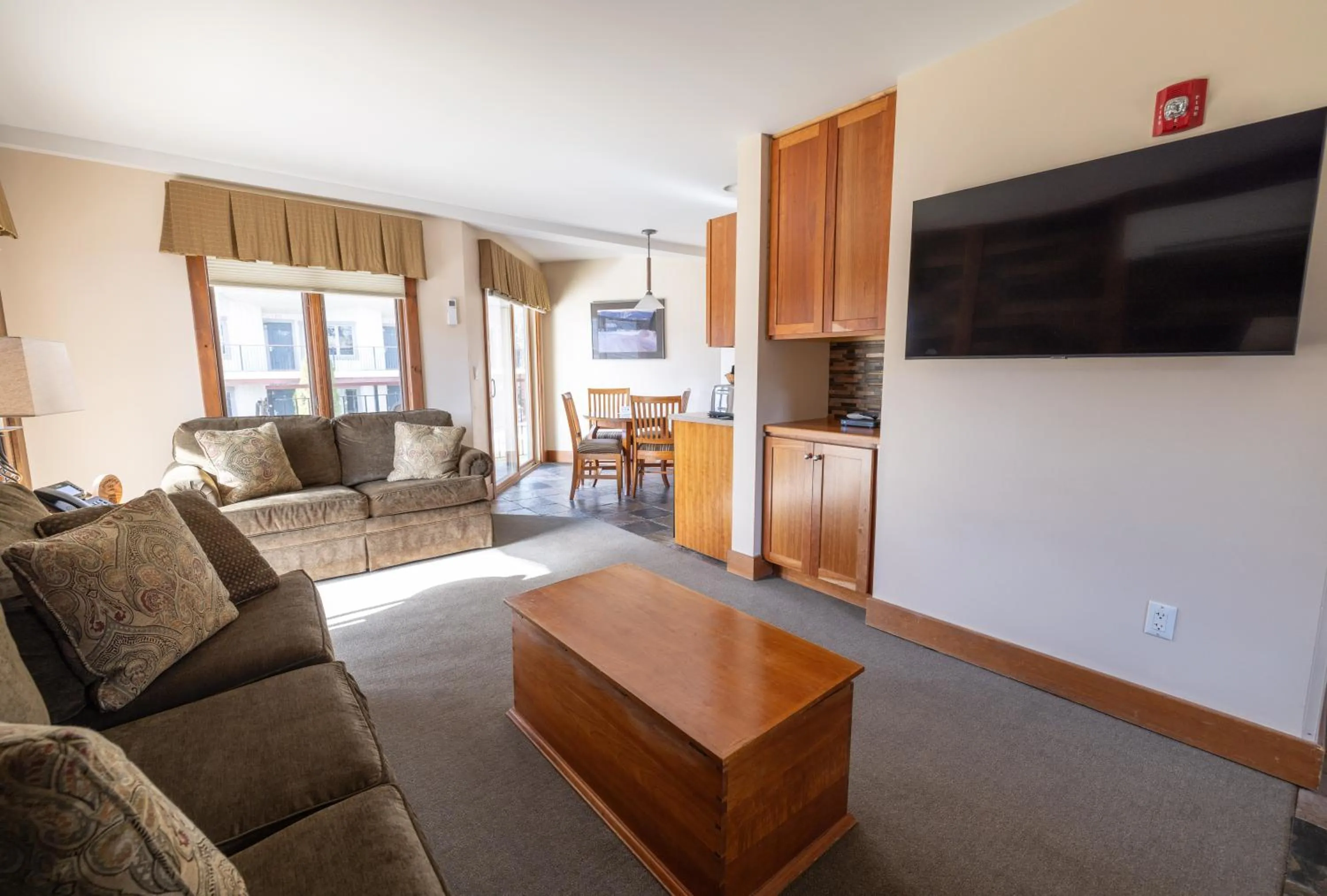 Living room in Winwood Condominiums by Windham Mountain Club