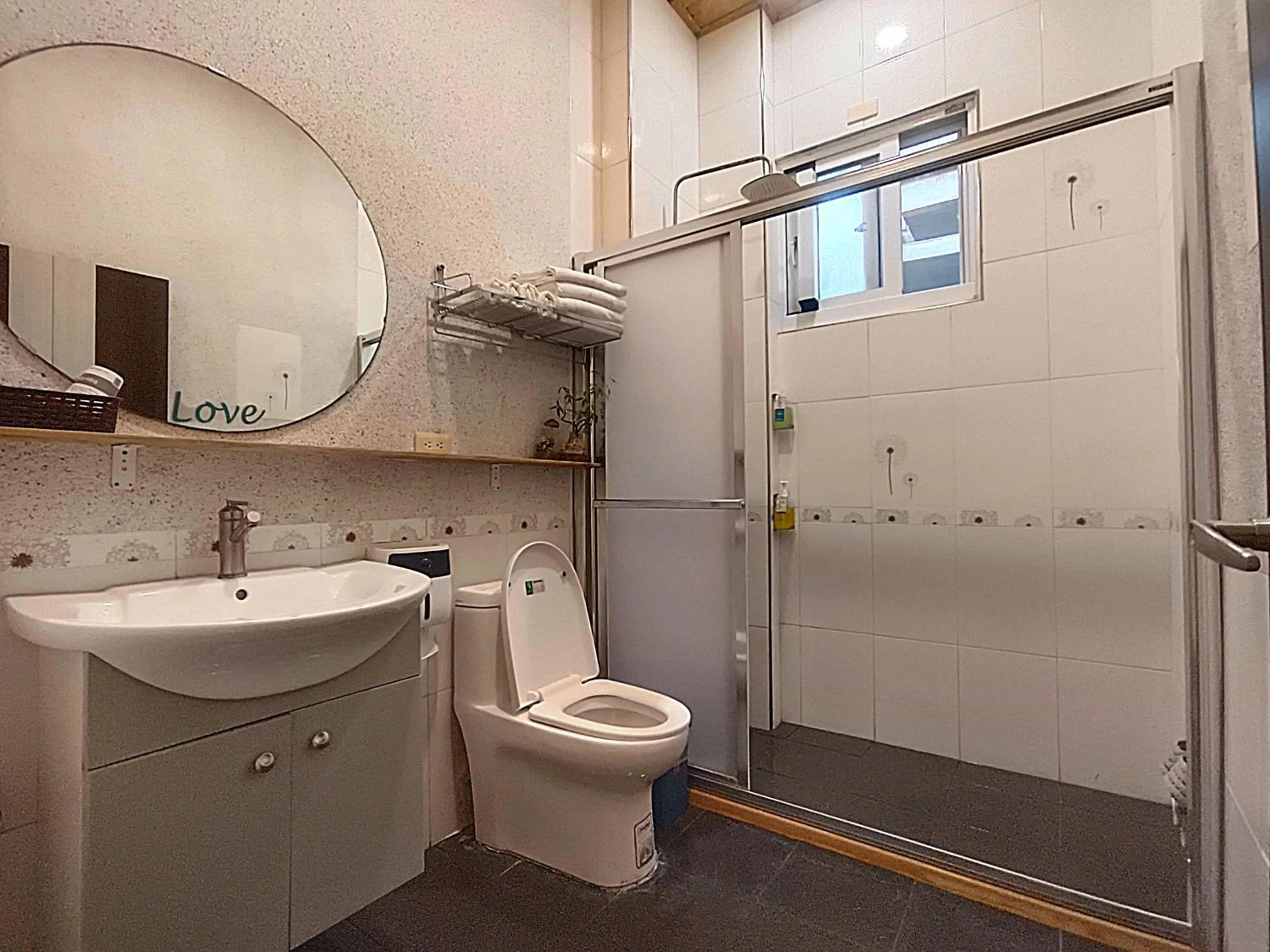 Shower in Stone Home Bed and Breakfast