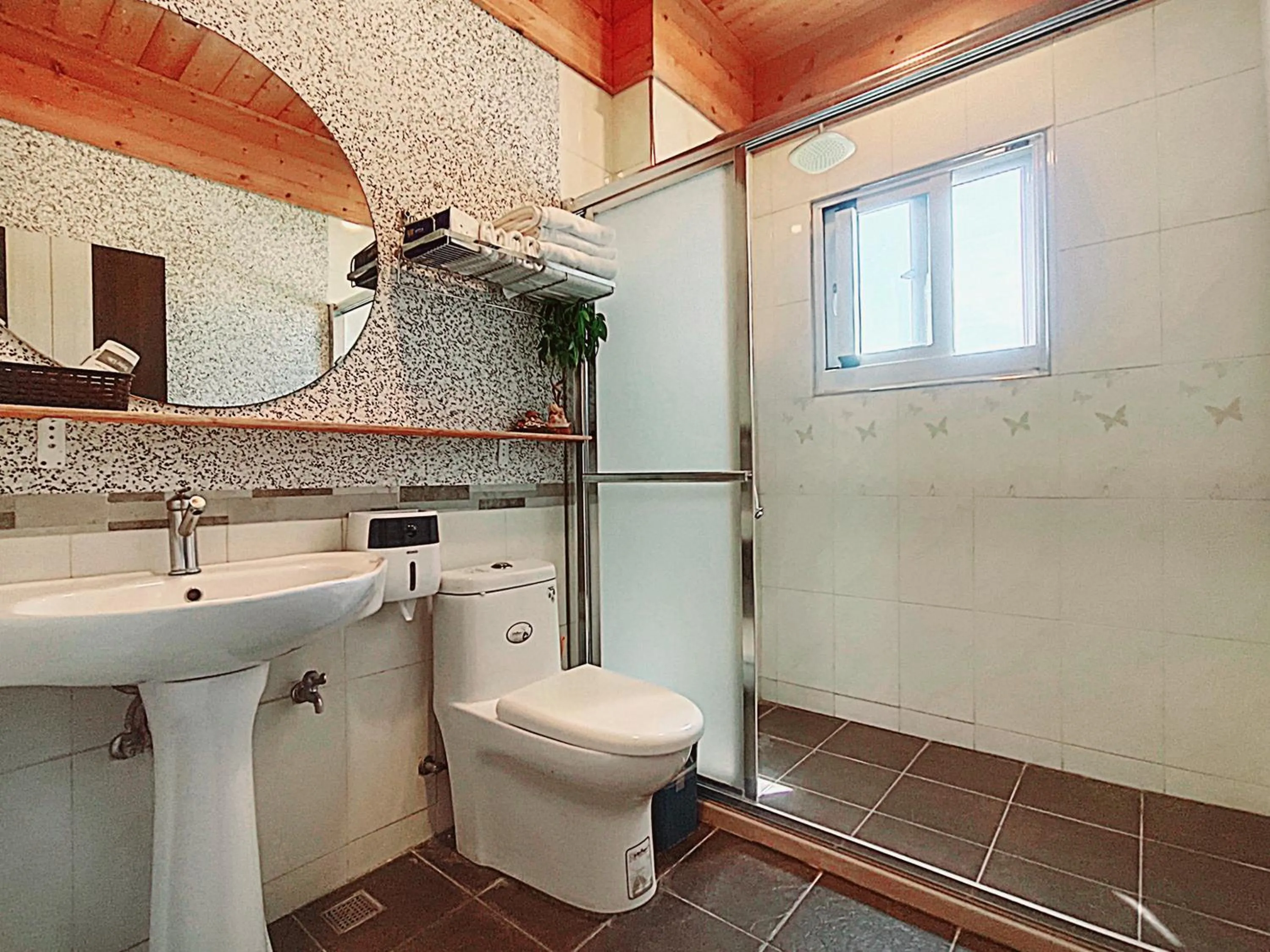 Shower in Stone Home Bed and Breakfast
