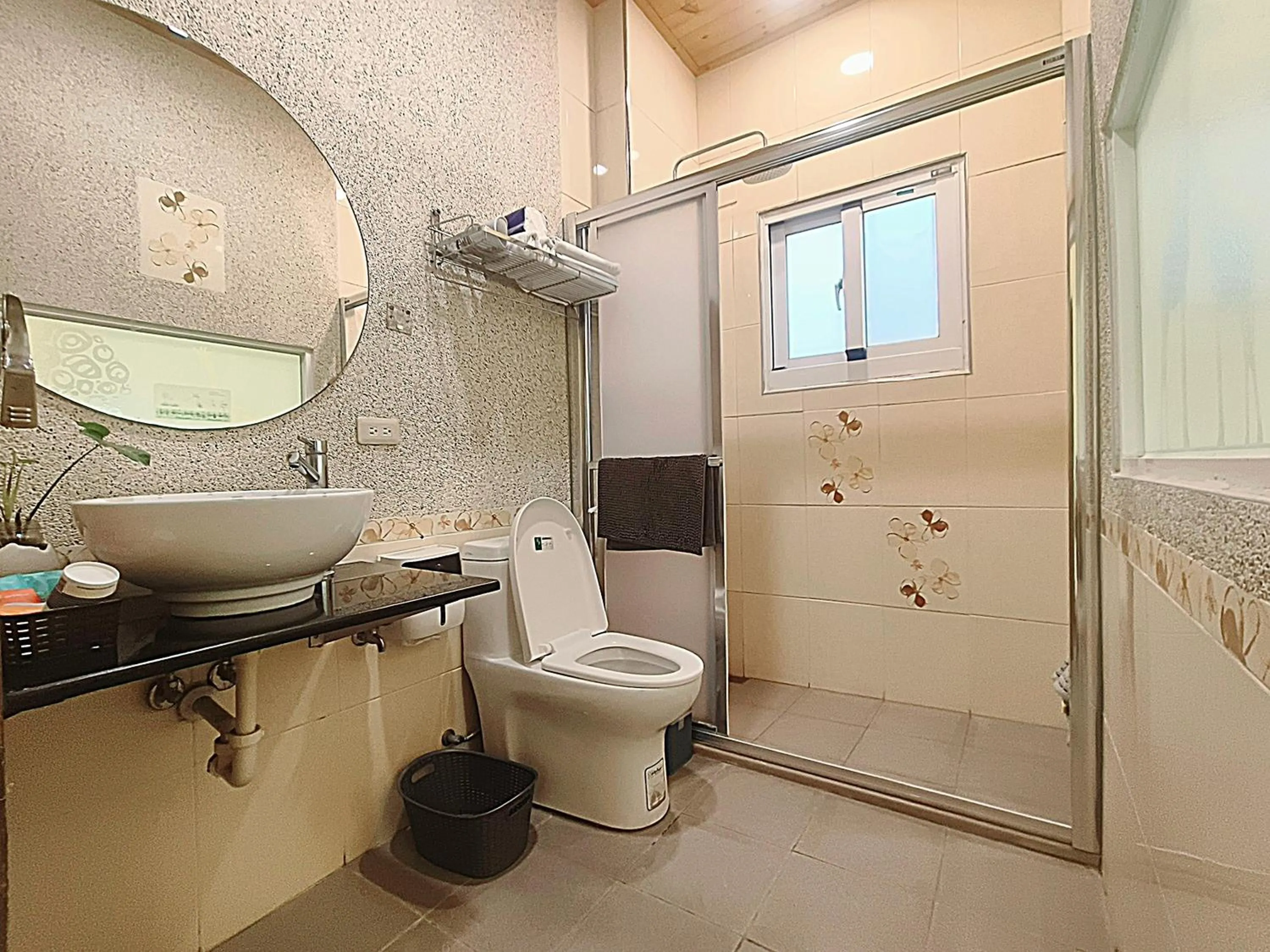 Shower in Stone Home Bed and Breakfast