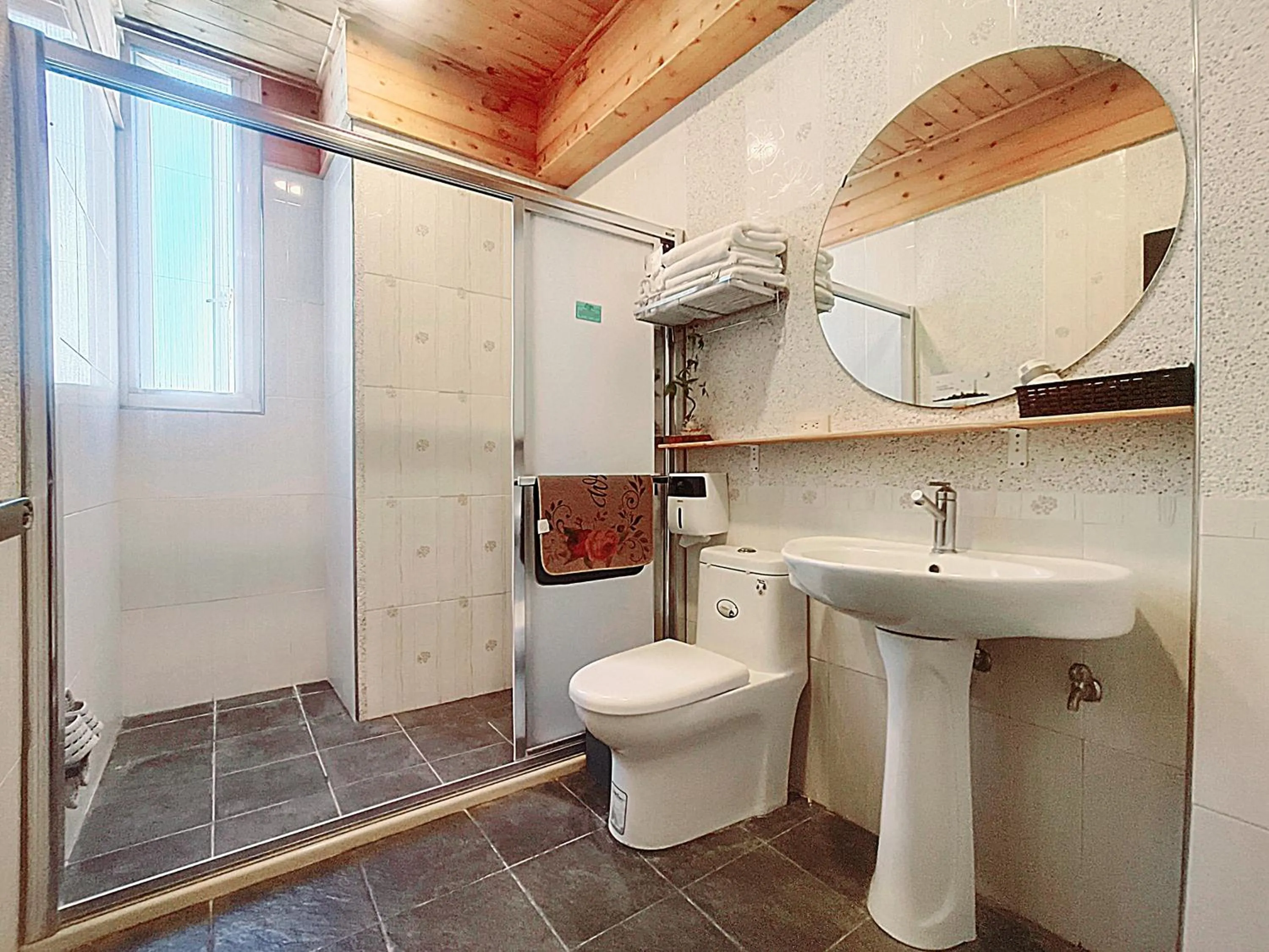 Shower in Stone Home Bed and Breakfast