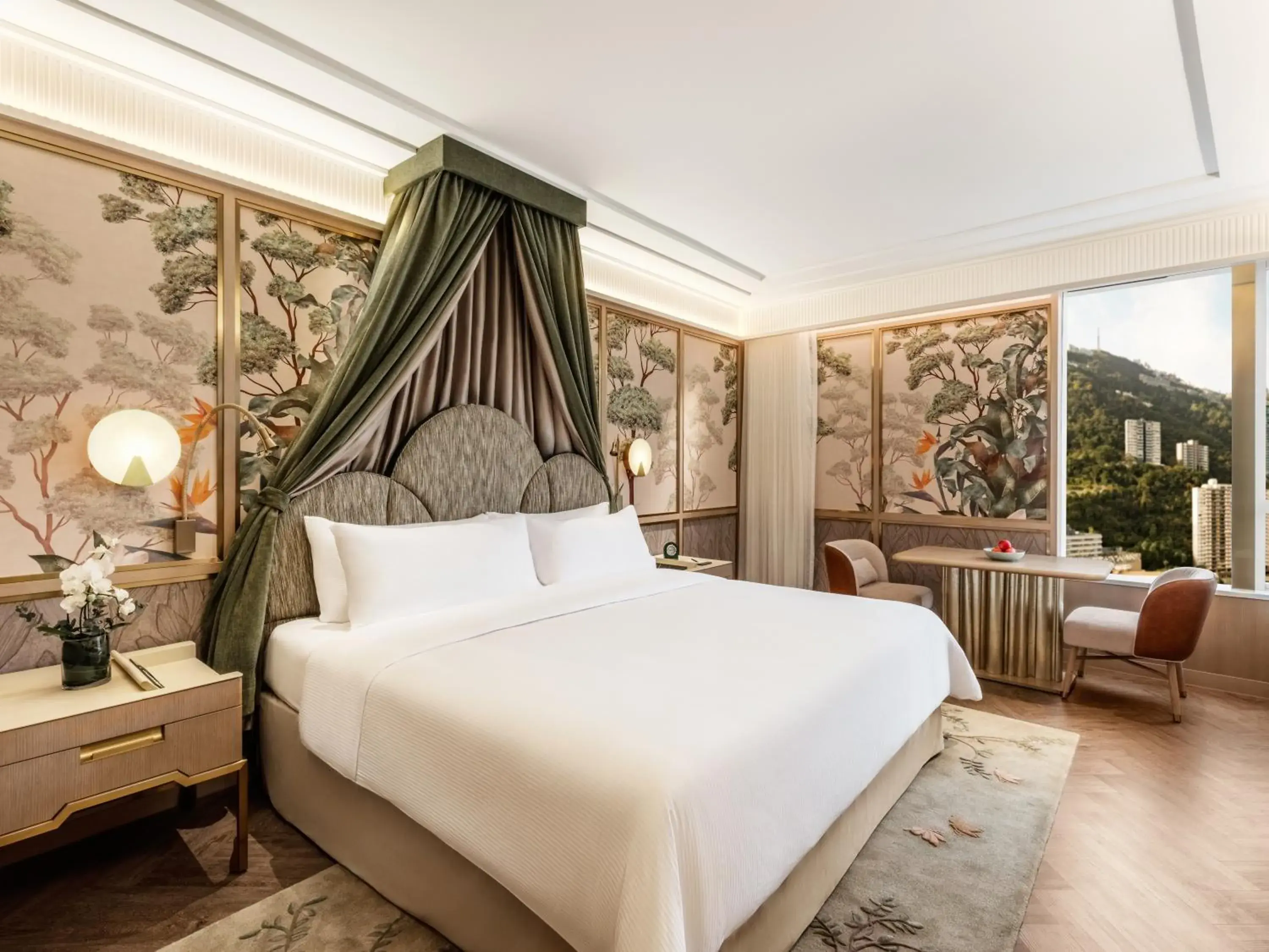 Bedroom, Bed in Island Shangri-La, Hong Kong Bedroom, Bed in Island Shangri-La, Hong Kong