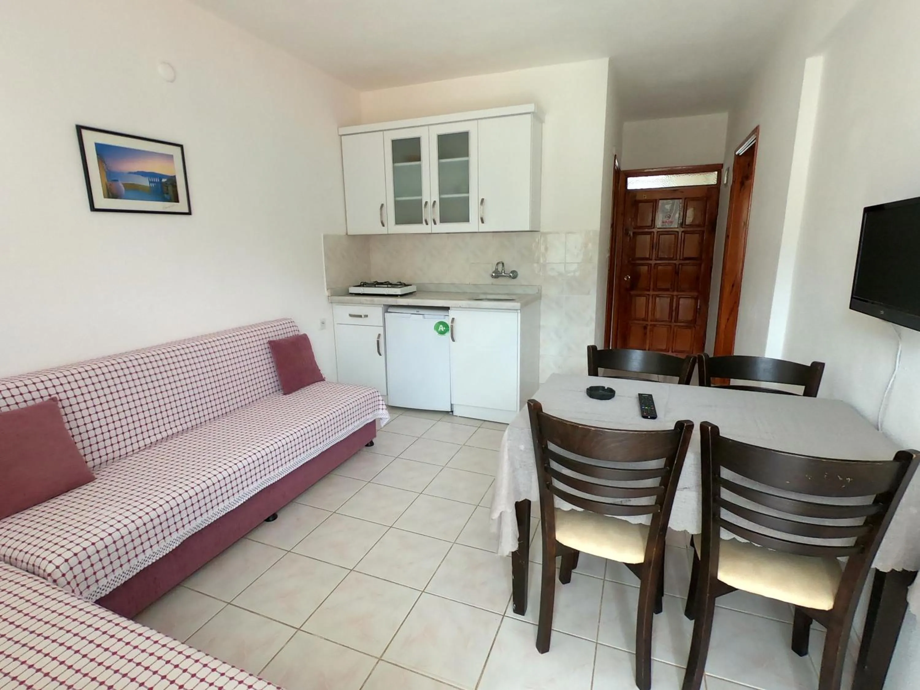 Kitchen or kitchenette in Sarıhan Apart Otel