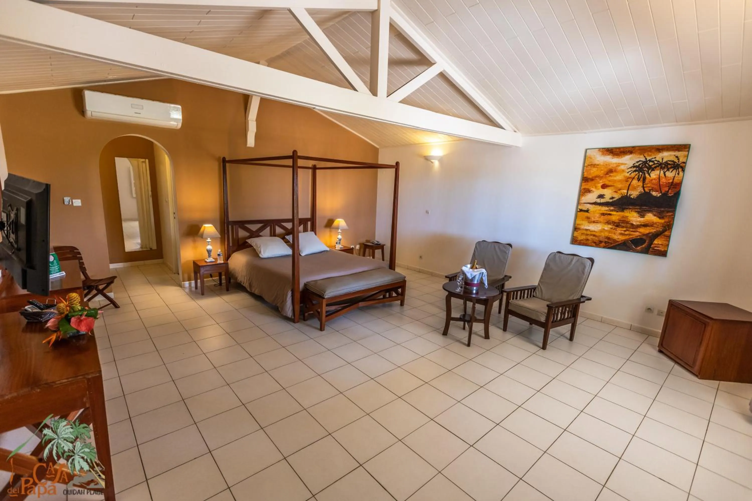 Living room, Bed in Casa Del Papa Resort & SPA