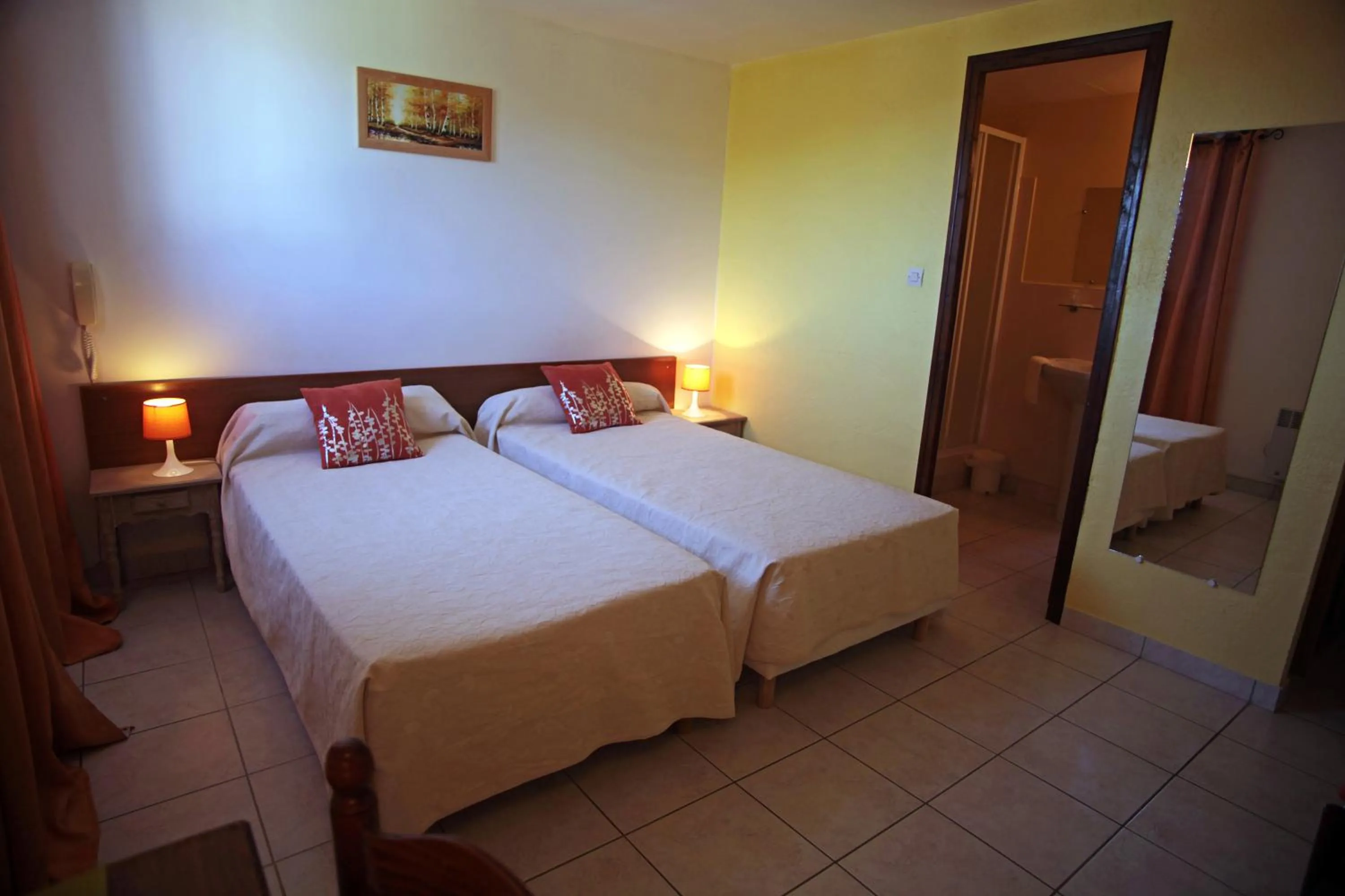 Photo of the whole room, Bed in Logis Hôtel LE PRESSOIR