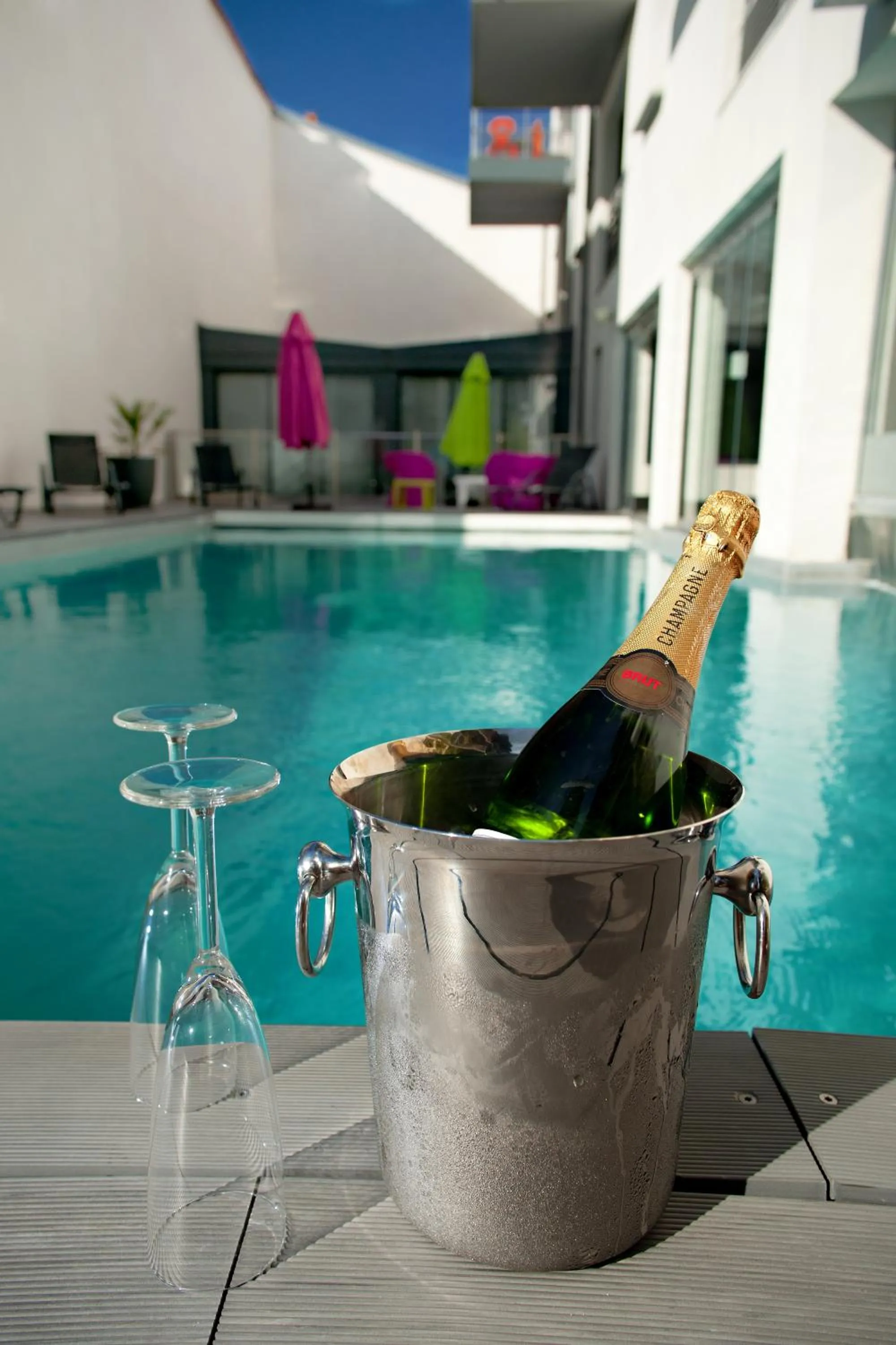 Pool view in Appart Hôtel Clément Ader