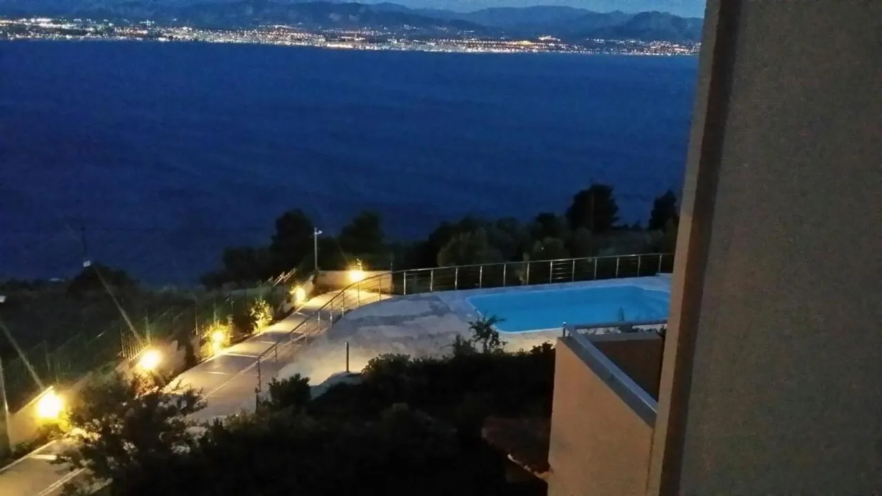 Pool view in Aegean View Villa