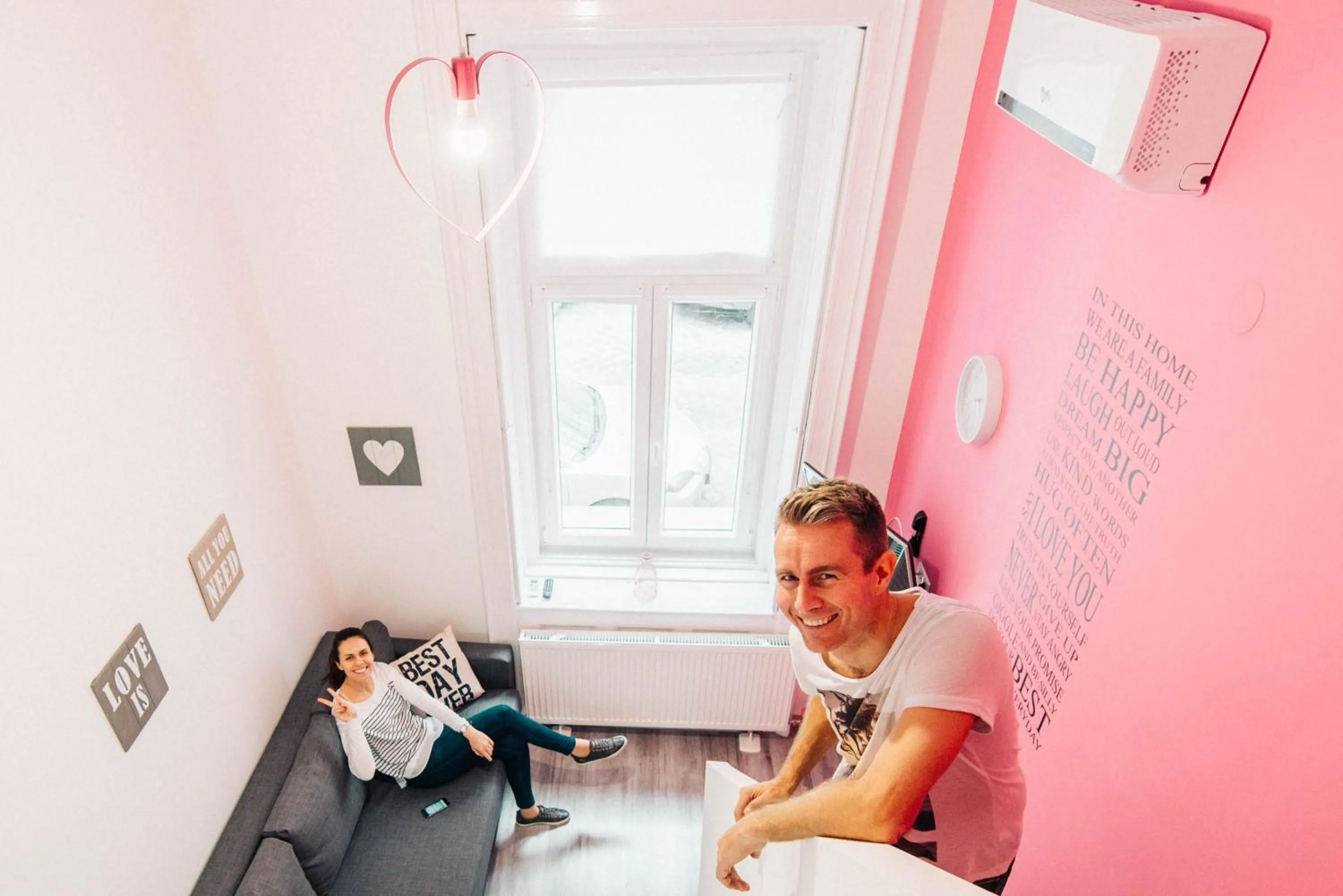 Living room in happy home POP