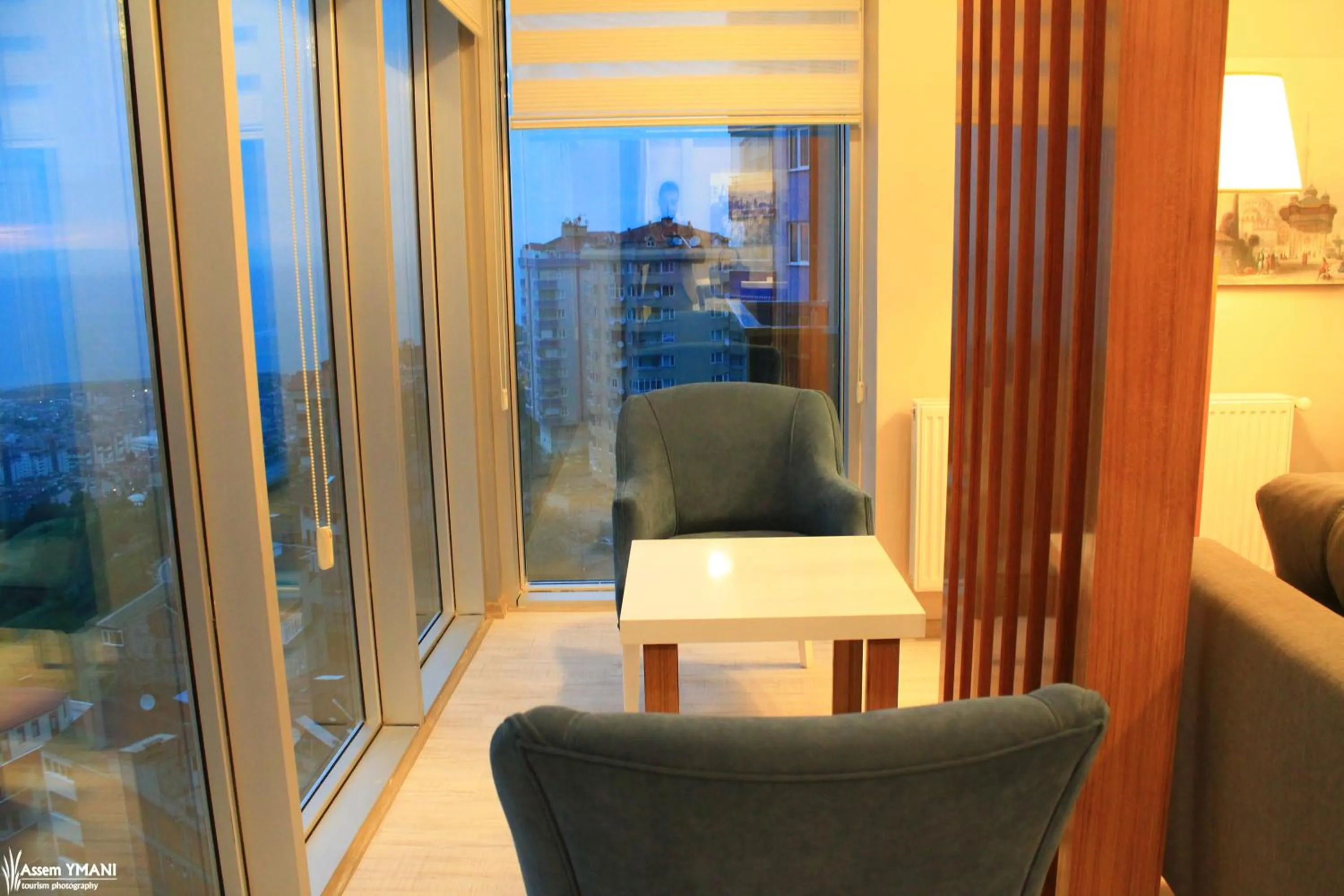 Seating area in Qamar Prestige Suites