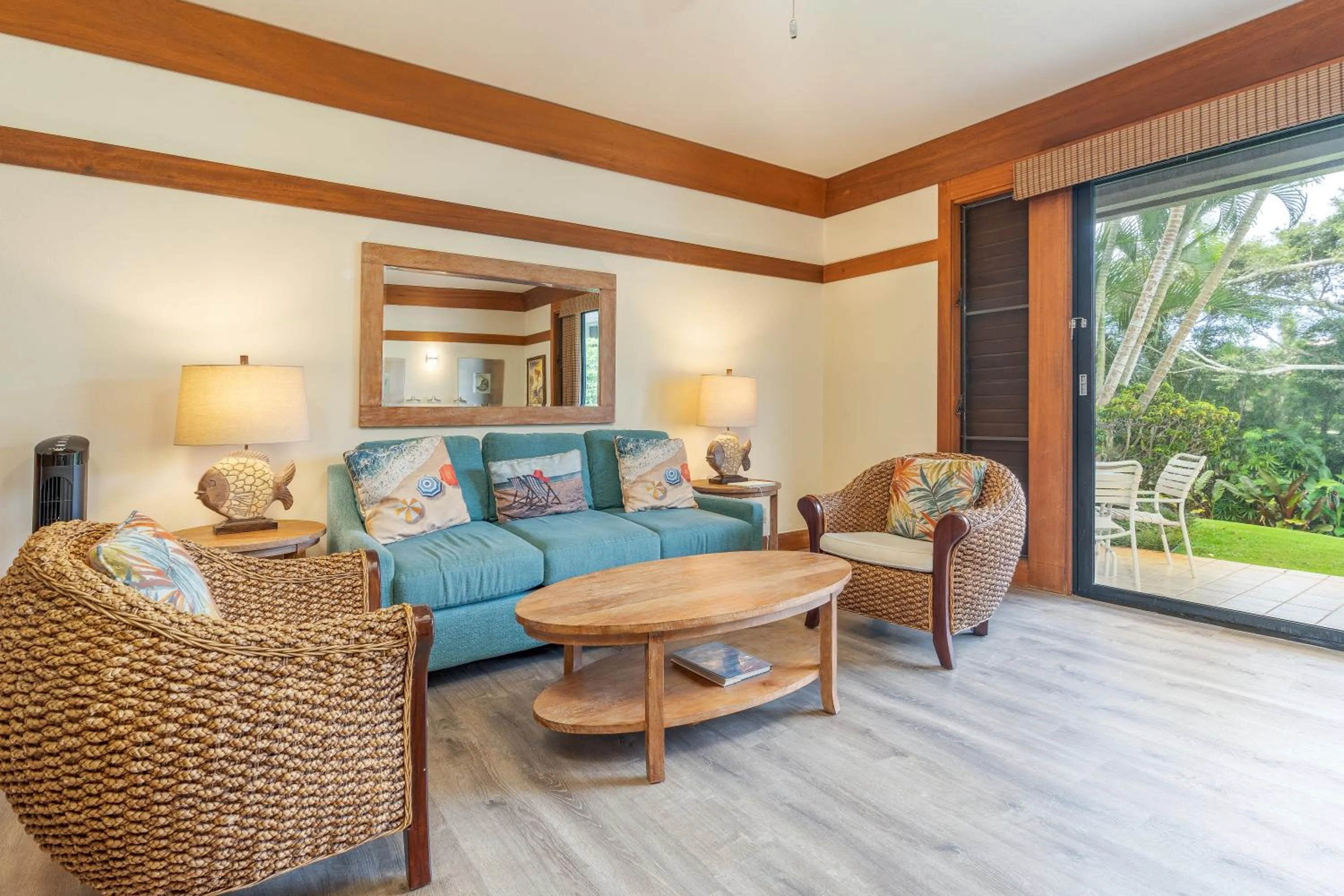 Living room in Kiahuna Plantation and Beach Bungalows by Castle
