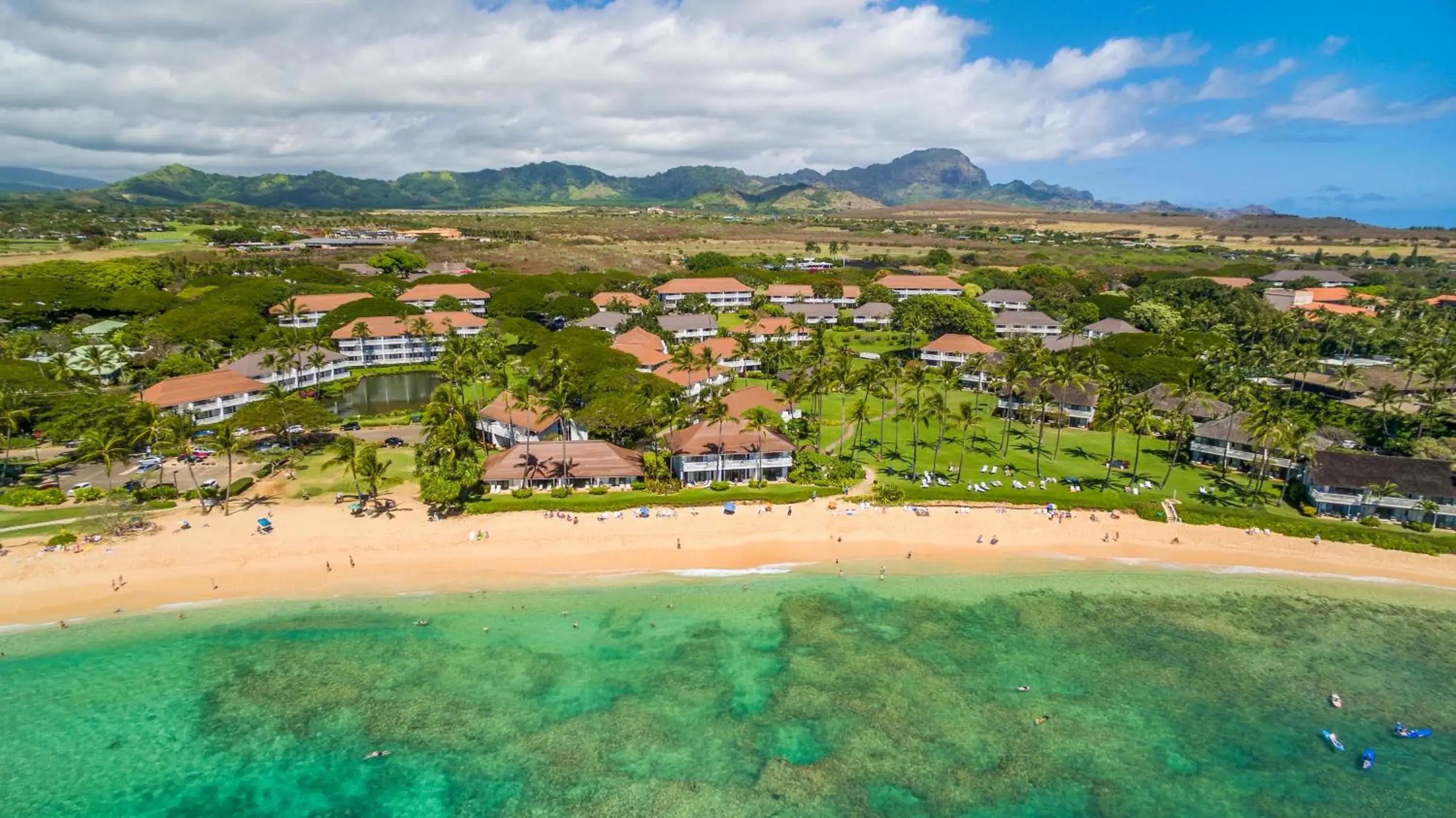 Bird's eye view in Kiahuna Plantation and Beach Bungalows by Castle Bird's eye view in Kiahuna Plantation and Beach Bungalows by Castle