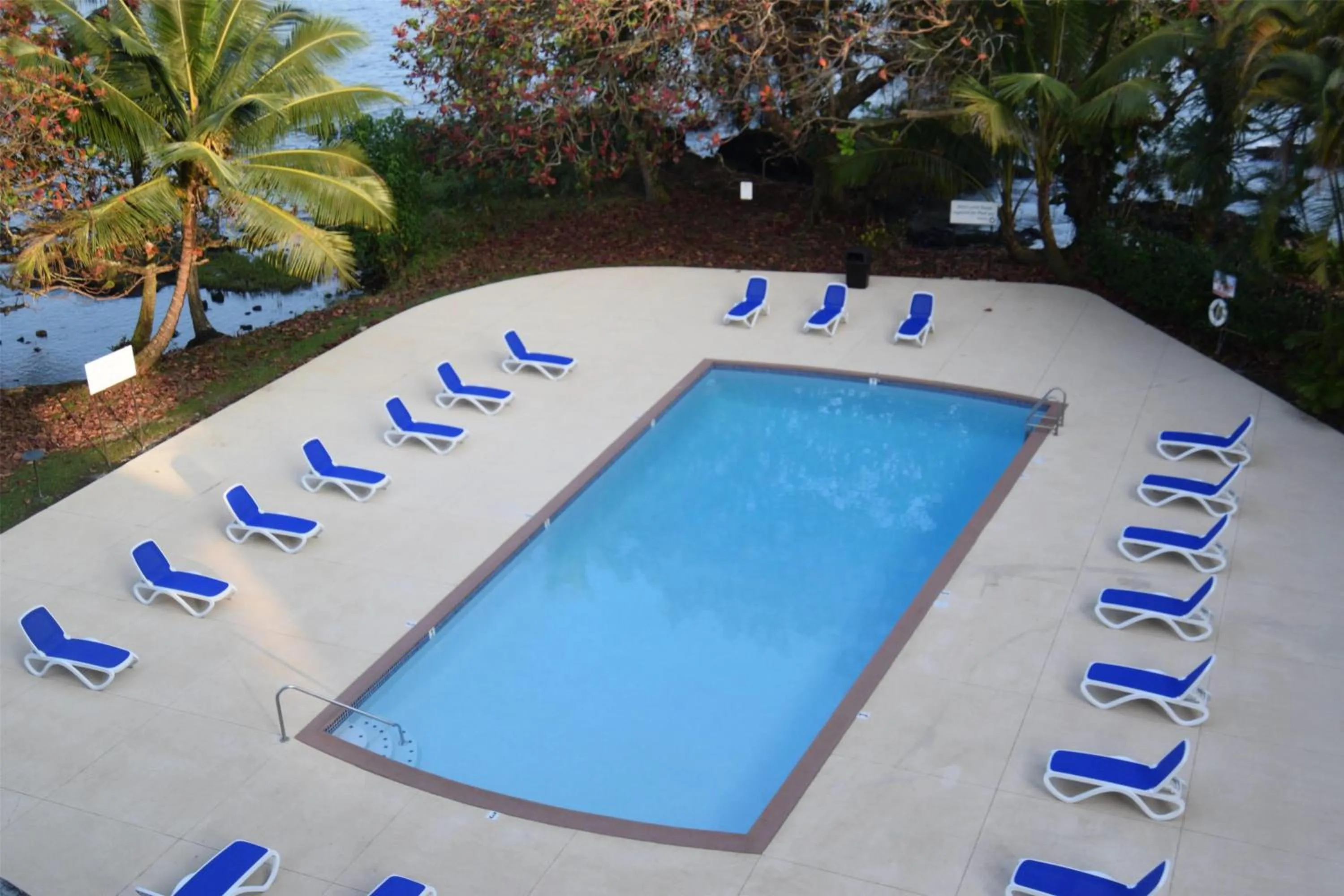 Pool view in Hilo Hawaiian Hotel, Trademark Collection by Wyndham