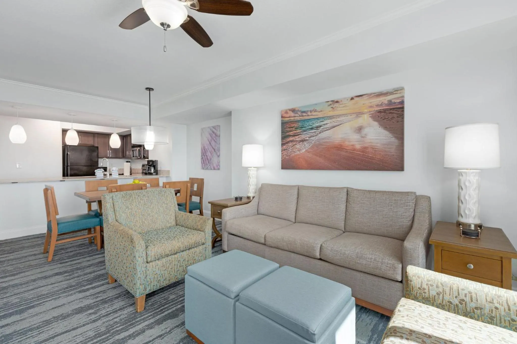 Living room in Club Wyndham Towers on the Grove