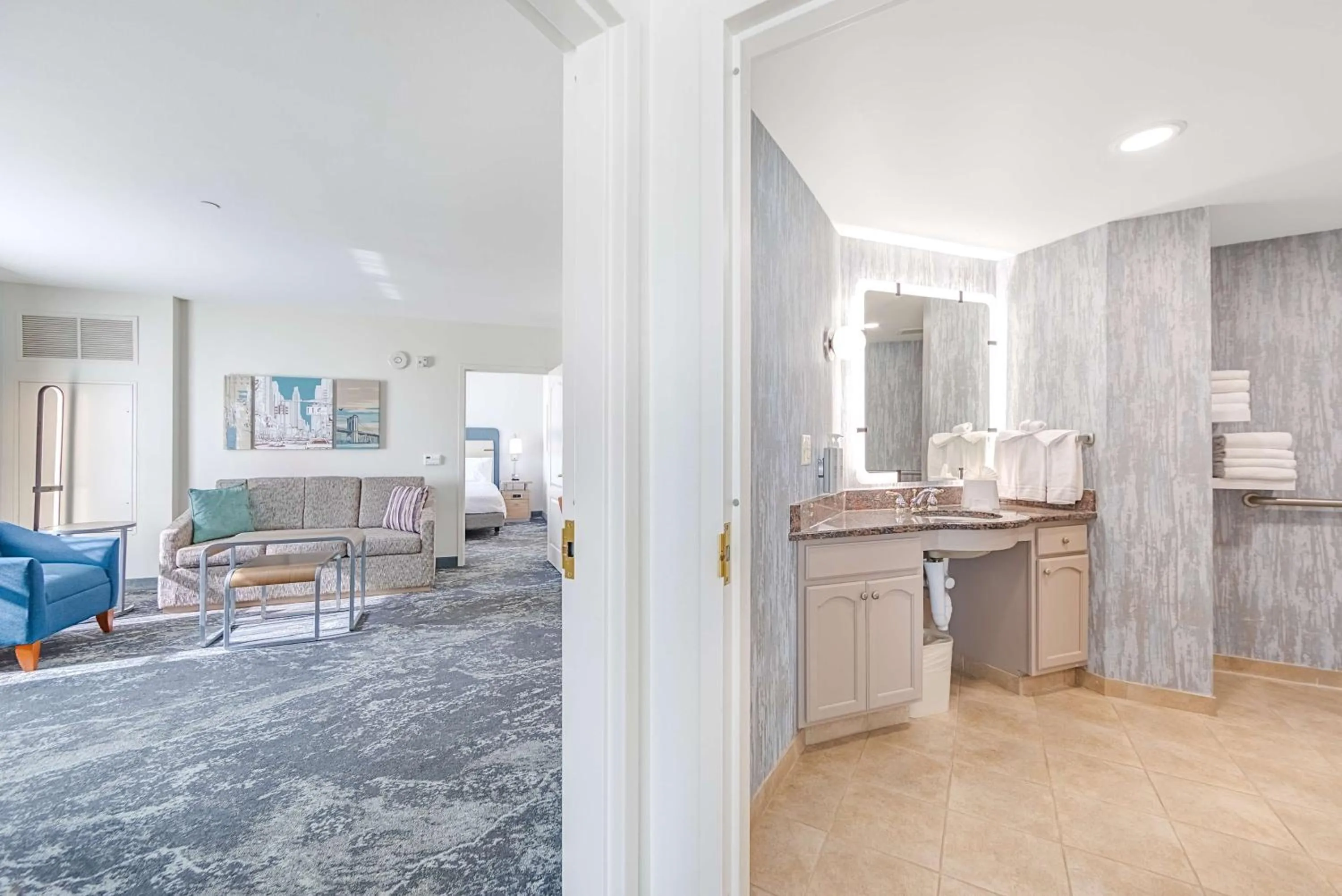 Bathroom in Homewood Suites by Hilton East Rutherford - Meadowlands, NJ