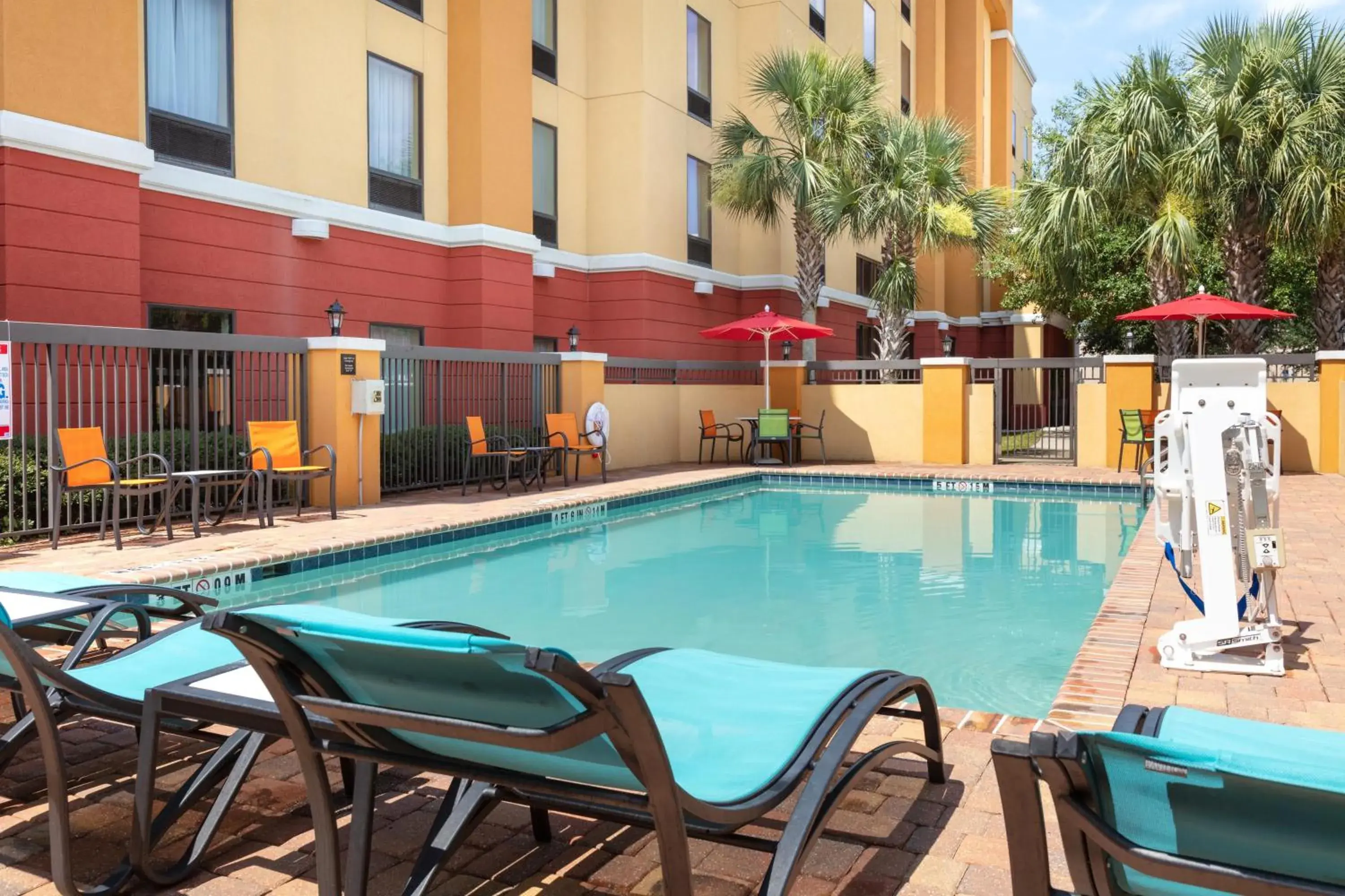 Pool view in Hampton Inn & Suites Jacksonville South - Bartram Park Pool view in Hampton Inn & Suites Jacksonville South - Bartram Park