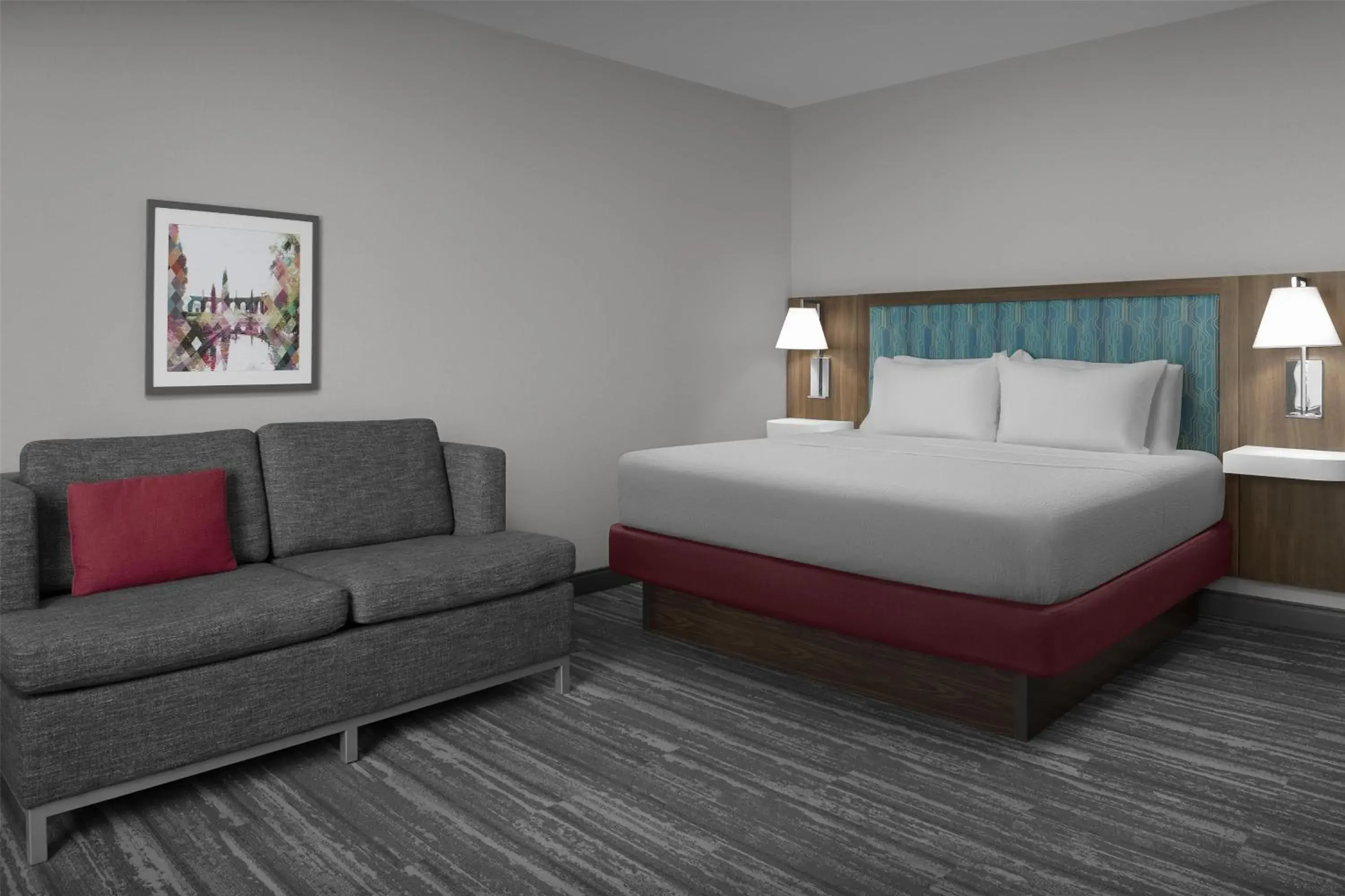 Living room, Bed in Hampton Inn & Suites Jacksonville South - Bartram Park Living room, Bed in Hampton Inn & Suites Jacksonville South - Bartram Park