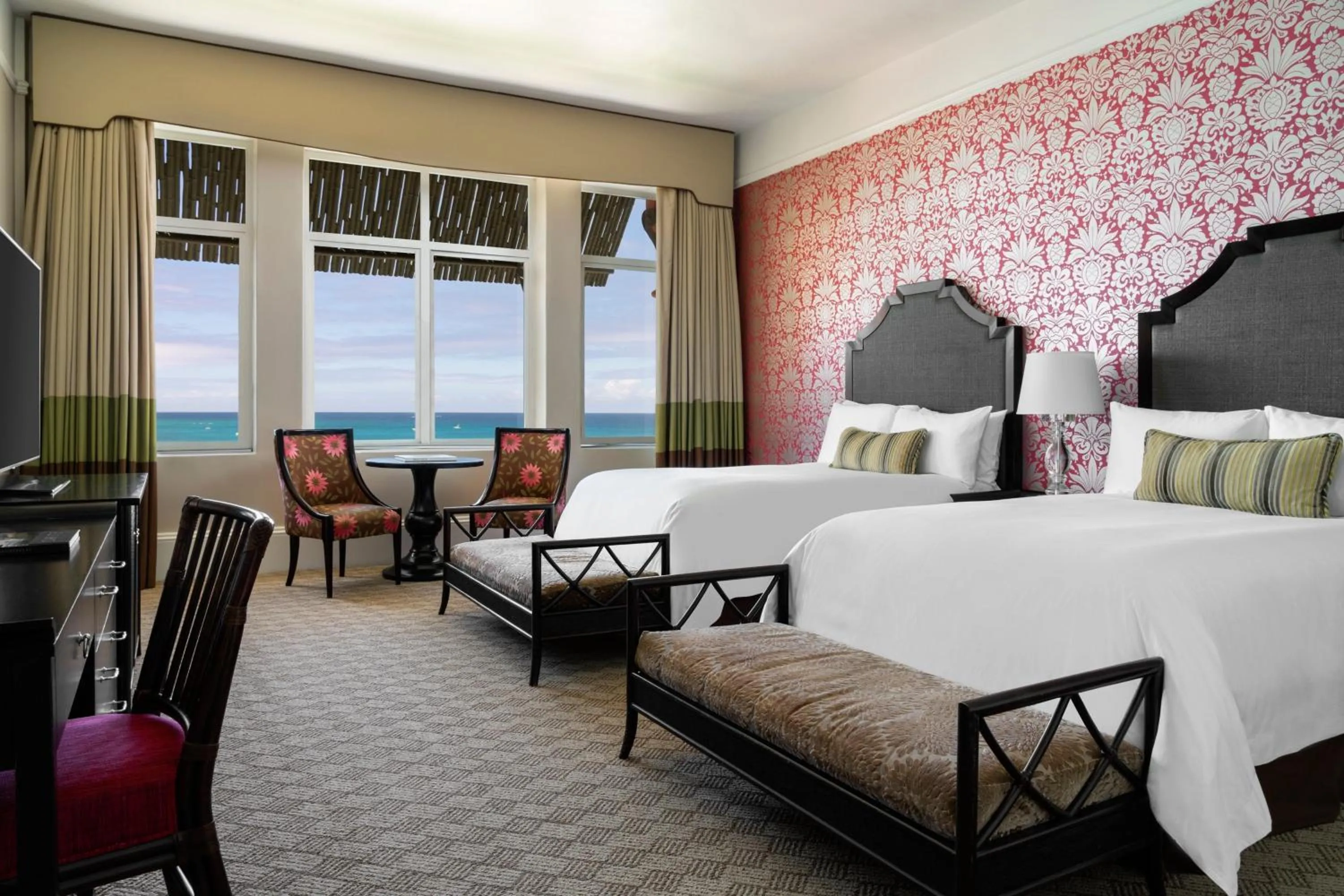 Photo of the whole room, Bed in The Royal Hawaiian, A Luxury Collection Resort, Waikiki