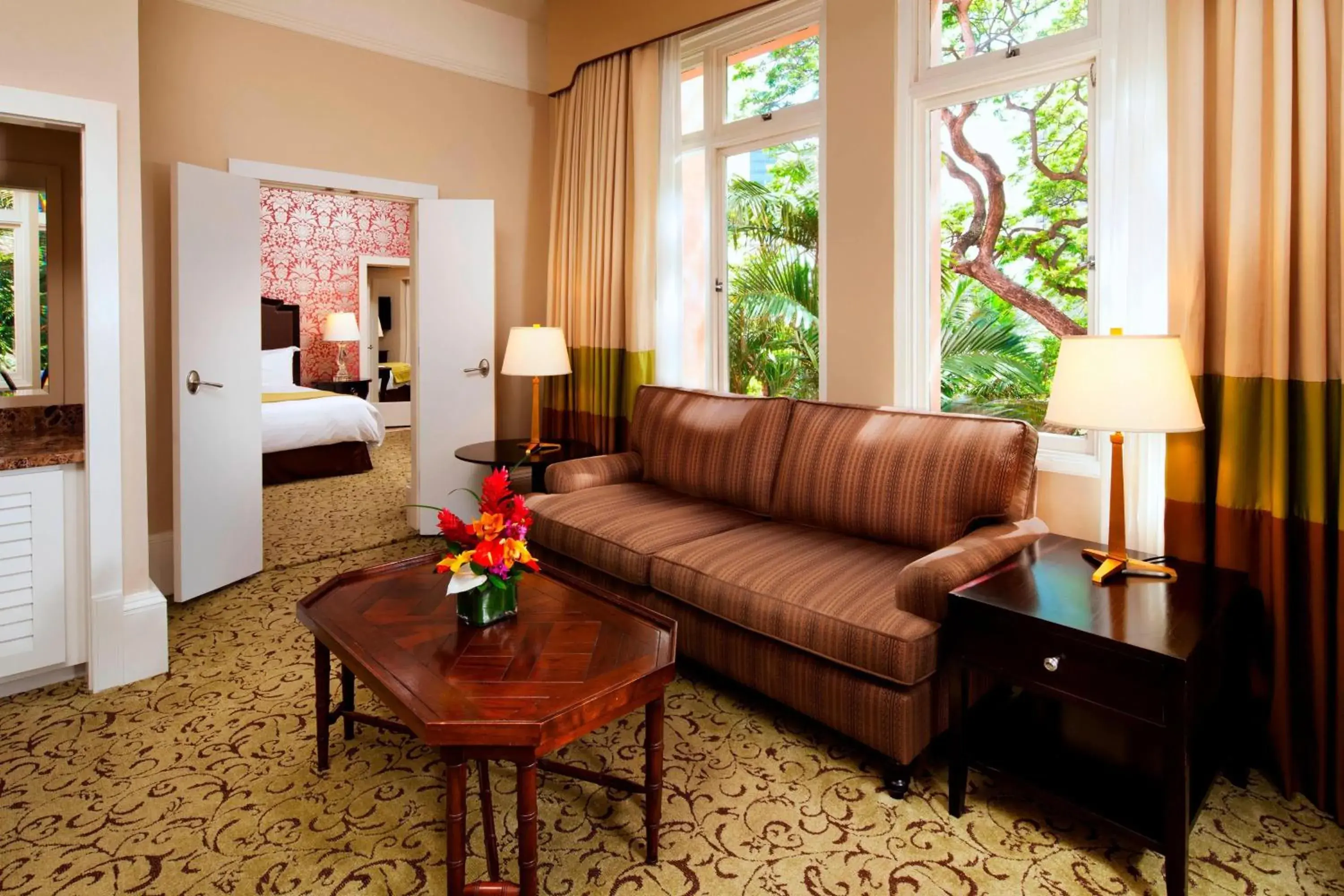 Historic Garden Jr. Suite, Junior Suite, King or Double in The Royal Hawaiian, A Luxury Collection Resort, Waikiki Historic Garden Jr. Suite, Junior Suite, King or Double in The Royal Hawaiian, A Luxury Collection Resort, Waikiki
