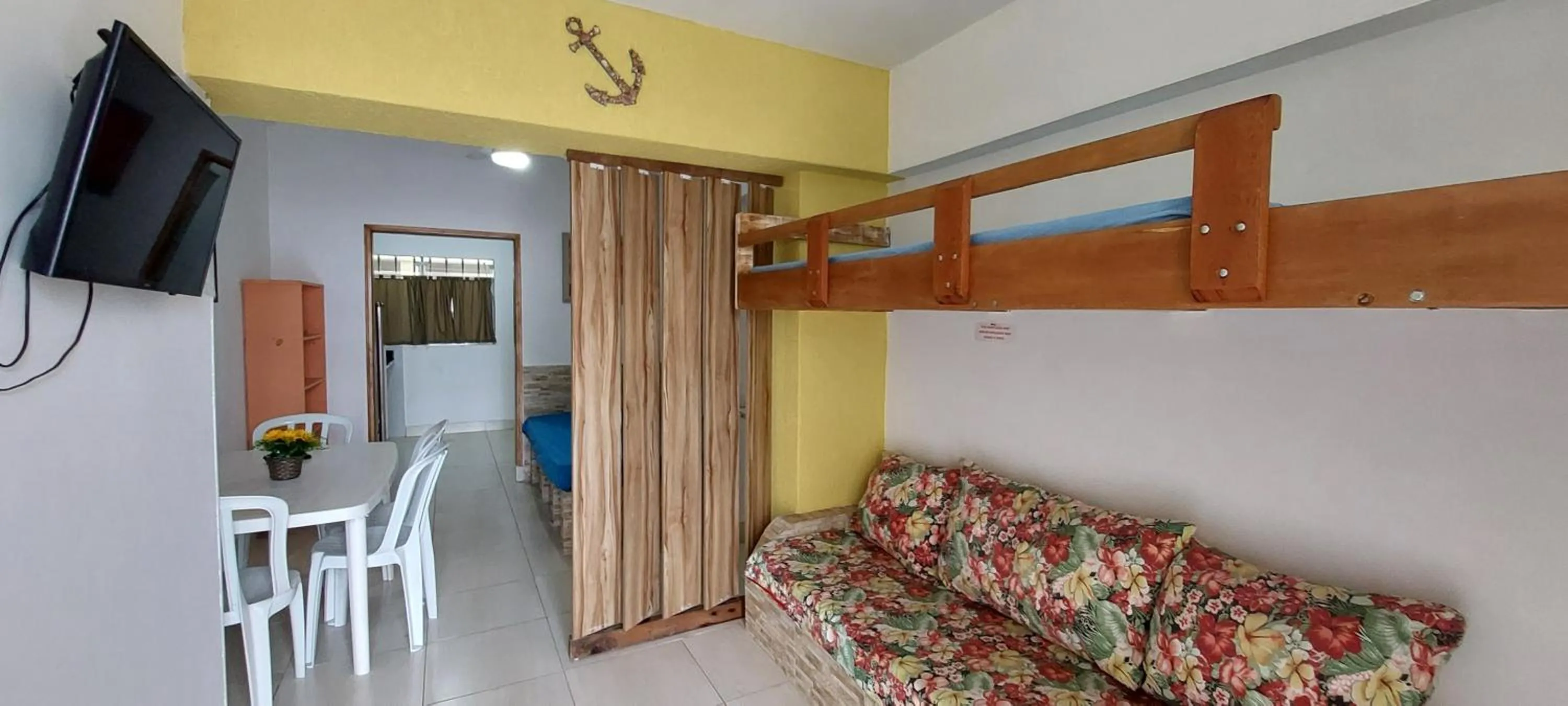 Seating area, Bed in Pousada/Flat Praia Do Sonho
